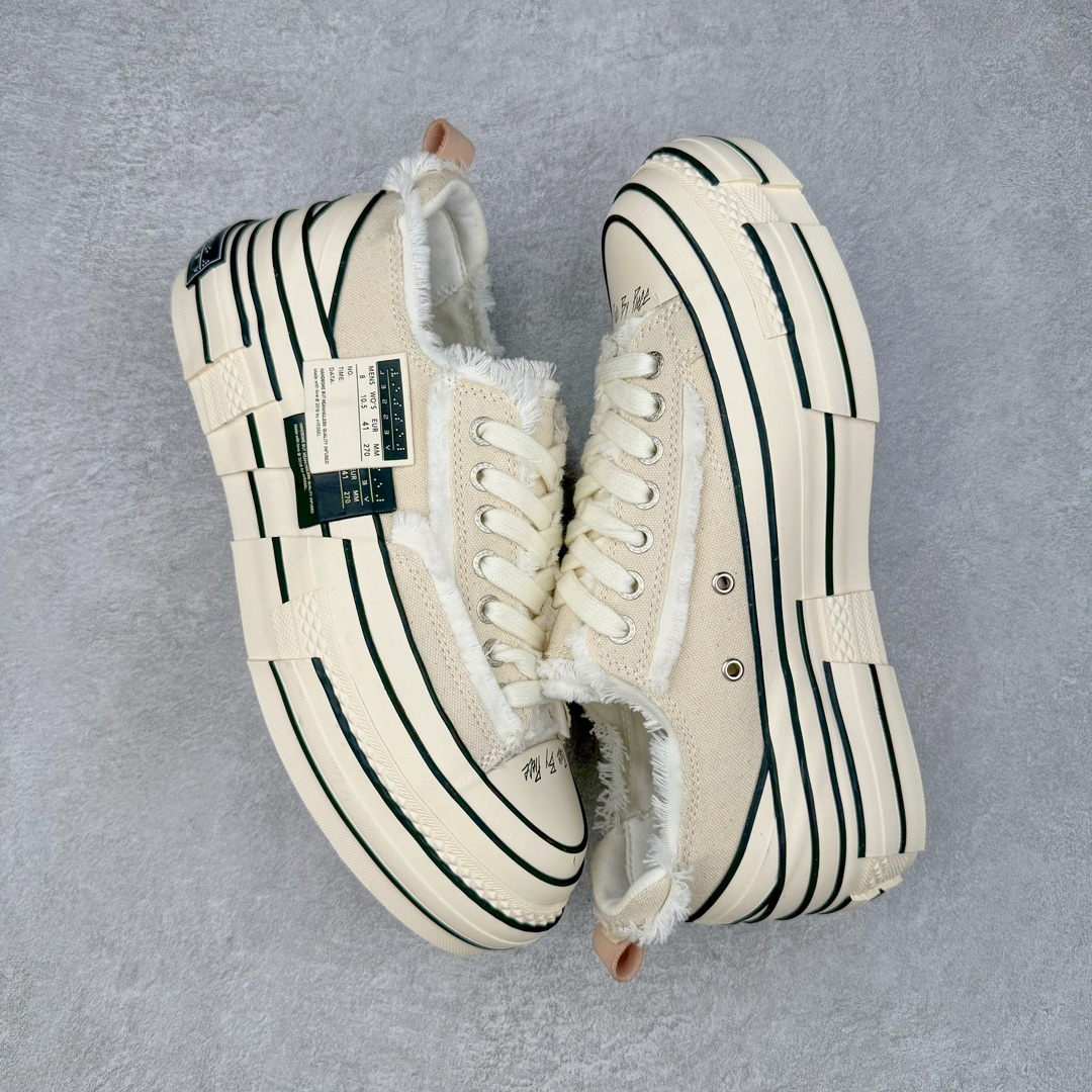 图片[3]-＃零售版 吴建豪个人新锐品牌 xVESSEL G.O.P. Low解构重叠厚底软木低帮百搭增高帆布硫化板鞋 东莞纯原 大厂出品 目前为止唯一天花板版本纯原级别 众明星网红上脚支持扫码防伪标签特殊效果 支持NFC网页编码识别 升级厚实木塞内底 纯手工贴合多重围条硫化工艺 正确渐变效果原盒包装物 采用12蛊司厚实舒适帆布面料 流苏做旧复古效果 余文乐 蔡徐坤助攻款式 尺码：35 36 37 38 39 40 41 42 43 44 45-选品中心