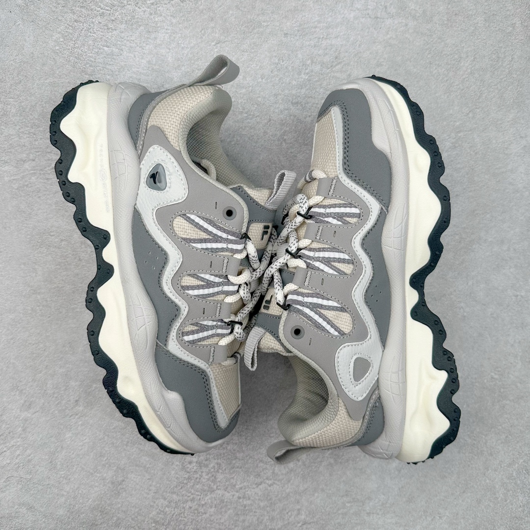 图片[3]-斐乐FILA FUSION QD96 熔岩系列老爹风增高复古中性休闲运动慢跑鞋 #原楦原纸版数据开发#采用纤维皮革饰片拼接透气网布材质#独立发泡EVA中底+耐磨橡胶外底，明显增高4.5CM 尺码：36 36.5 37.5 38 38.5 39 40-选品中心