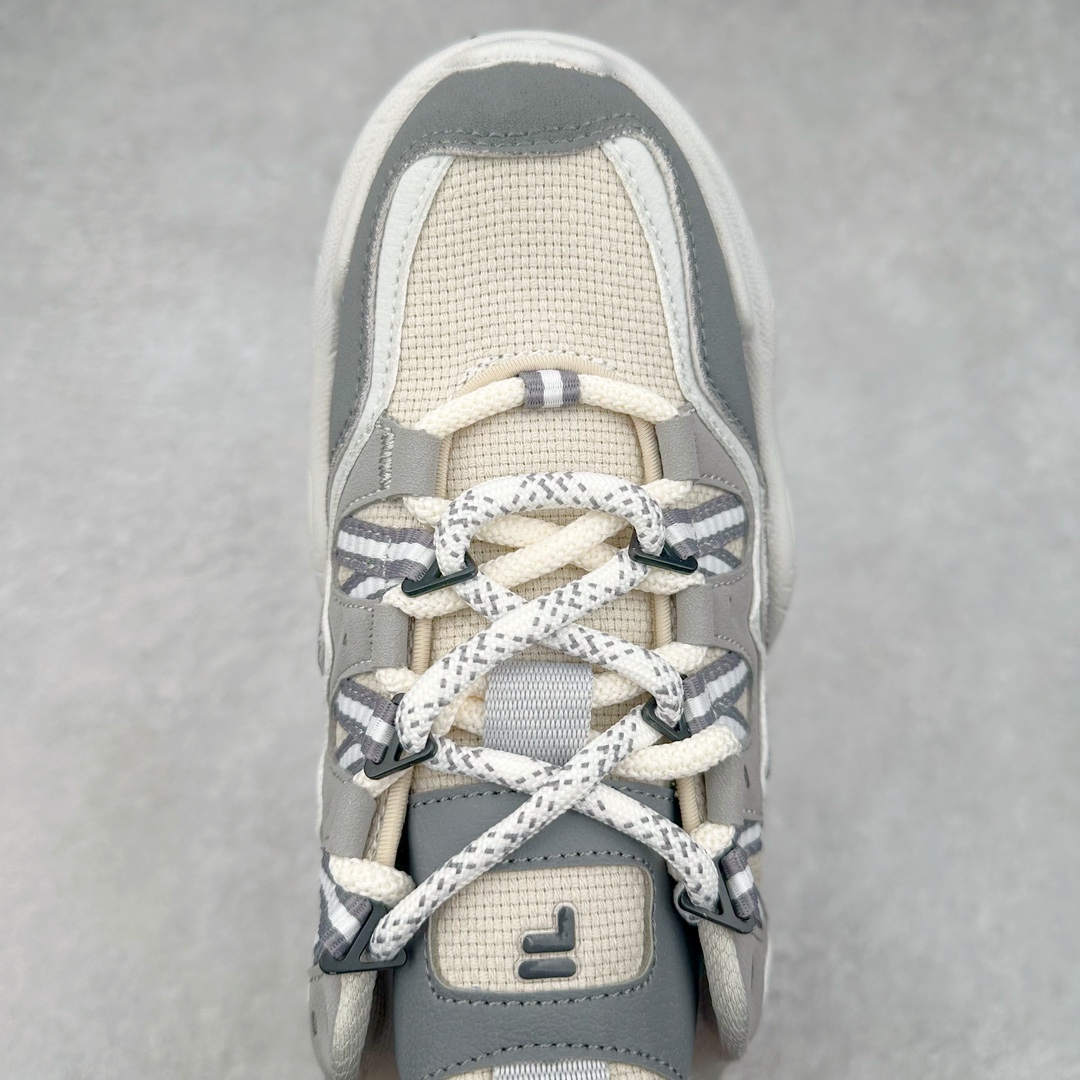 图片[4]-斐乐FILA FUSION QD96 熔岩系列老爹风增高复古中性休闲运动慢跑鞋 #原楦原纸版数据开发#采用纤维皮革饰片拼接透气网布材质#独立发泡EVA中底+耐磨橡胶外底，明显增高4.5CM 尺码：36 36.5 37.5 38 38.5 39 40-选品中心