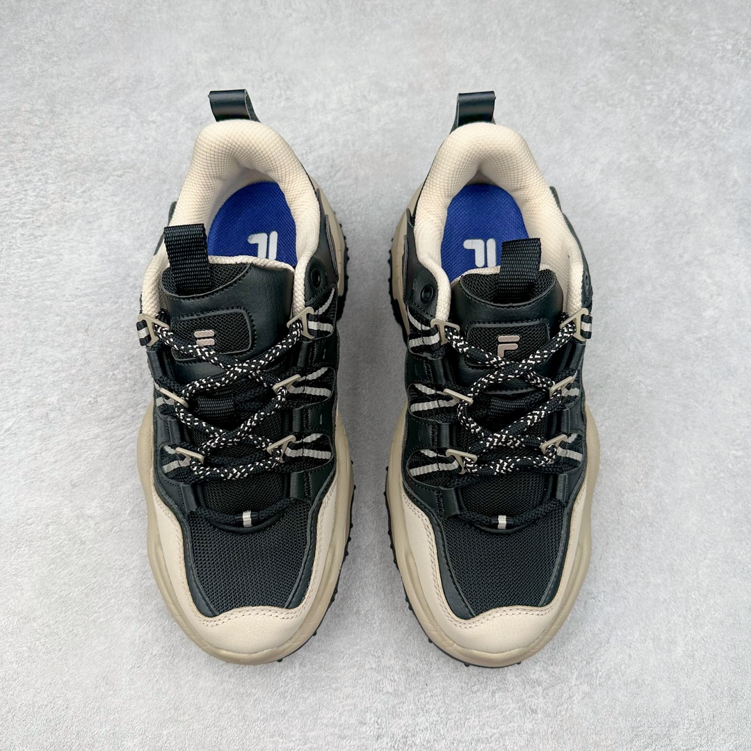 图片[2]-斐乐FILA FUSION QD96 熔岩系列老爹风增高复古中性休闲运动慢跑鞋 #原楦原纸版数据开发#采用纤维皮革饰片拼接透气网布材质#独立发泡EVA中底+耐磨橡胶外底，明显增高4.5CM 尺码：36 36.5 37.5 38 38.5 39 40-选品中心