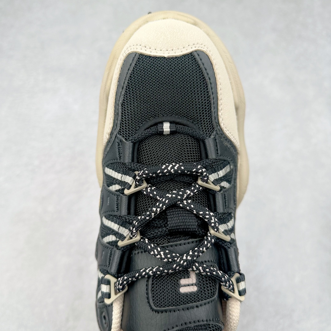 图片[4]-斐乐FILA FUSION QD96 熔岩系列老爹风增高复古中性休闲运动慢跑鞋 #原楦原纸版数据开发#采用纤维皮革饰片拼接透气网布材质#独立发泡EVA中底+耐磨橡胶外底，明显增高4.5CM 尺码：36 36.5 37.5 38 38.5 39 40-选品中心