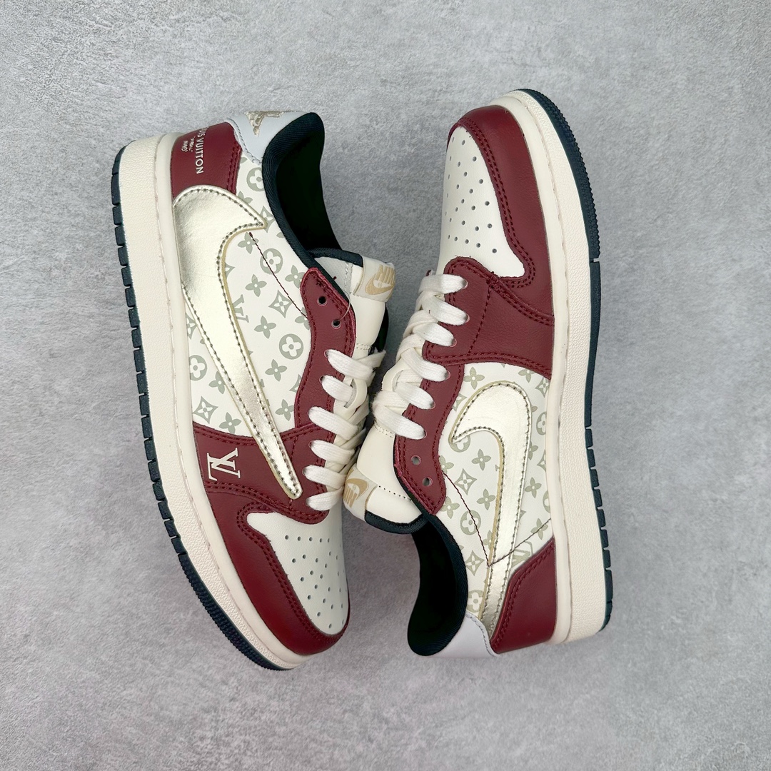 图片[3]-TS x Air Jordan AJ1 Low 倒钩低帮联名定制配色 LX1988-400 原厂内置气垫魔块 A模大底 头层小牛皮 鞋舌AJ原厂专用牛津布+AJ专用反口珍珠布+原厂无杂质高弹内里海棉+特殊封边弹力鞋带 尺码：36 36.5 37.5 38 38.5 39 40 40.5 41 42 42.5 43 44 44.5 45 46 47.5-选品中心