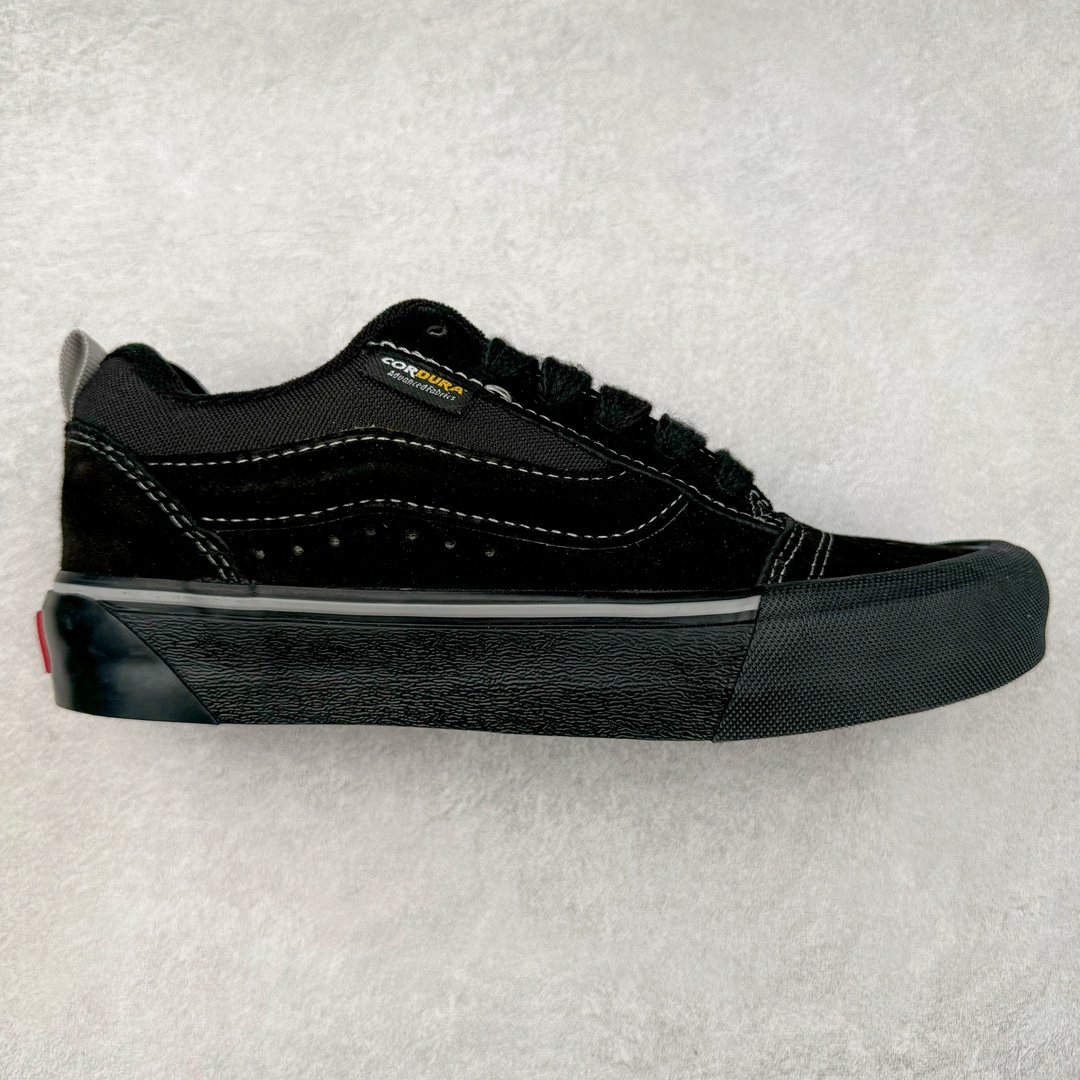 Vans Knu Skool 全黑 万斯低帮复古休闲硫化面包鞋 肥胖版大LOGO原版全皮猪八面料 货号:VN000CS0239 尺码:35 36 36.5 37 38 38.5 39 40 40.5 41 42 42.5 43 44-选品中心