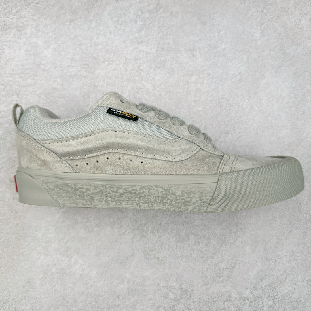 Vans Knu Skool 灰色 万斯低帮复古休闲硫化面包鞋 肥胖版大LOGO原版全皮猪八面料 货号：VN000CS0239 尺码：35 36 36.5 37 38 38.5 39 40 40.5 41 42 42.5 43 44-选品中心