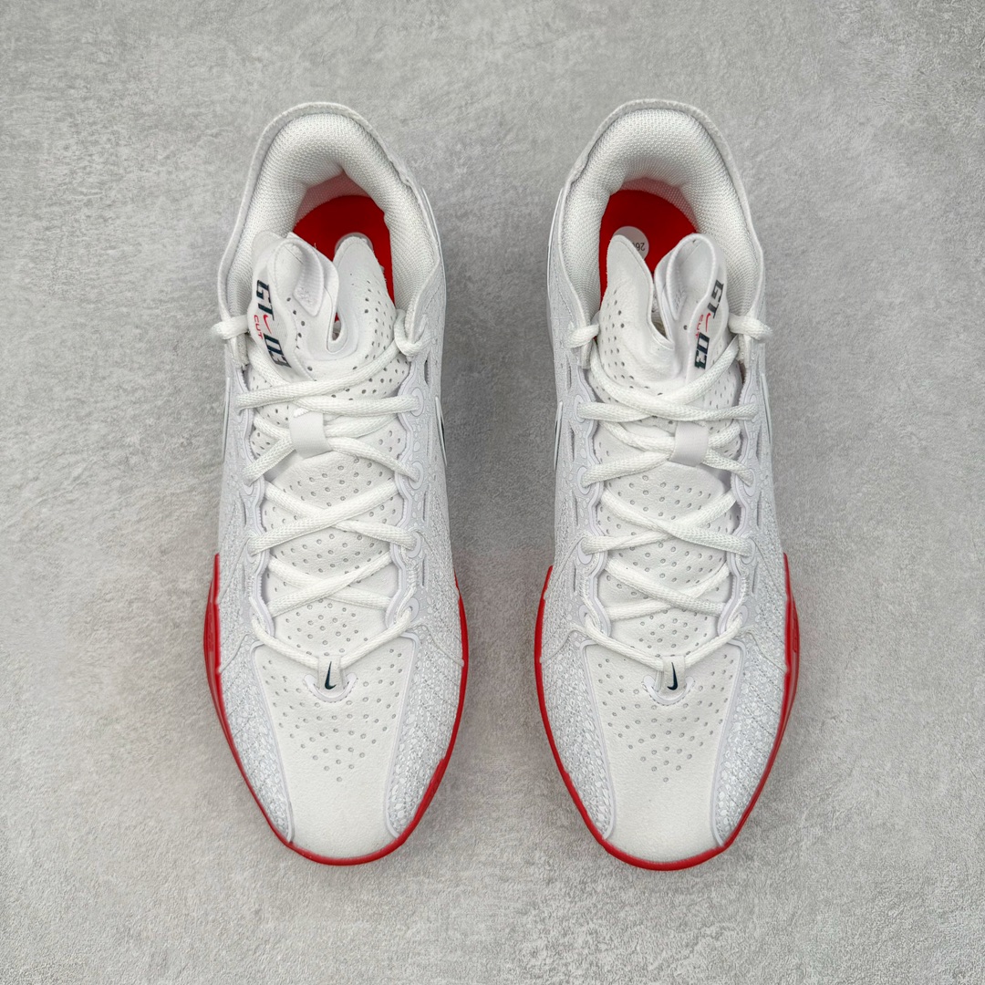 图片[2]-＃JC纯原 NK Air Zoom G.T.Cut 3.0 EP 新款实战低帮篮球鞋 白红 DV2913-103 一个月返厂/换新售后服务 支持各种实战 全套原纸板楦头开发 独家原档数据私模唯一正确8层组合大底 全新GT Cut 3.0 全掌搭载了 ZoomX 泡棉 使得整双鞋在缓震表现上可谓相当优秀 拥有着顶级科技配置的同时 颜值设计也非常可观 整体鞋型仍然保留了前低后高的设计 G.T. Cut 传统的突进极速突破的感觉 鞋头麂皮材质和 NK Flywire 飞线工艺 相对来说包裹感更好了 必备的TPU 支撑片 两侧 Swoosh 的透气孔设计 起到散热透气的作用 鞋舌采用类似跑鞋的半开叉式设计 搭配鞋带既可以提升包裹感 又降低了运动中鞋舌乱跑的可能性 鞋子内里填充相当厚实 避免掉跟 尺码：36 36.5 37.5 38 38.5 39 40 40.5 41 42 42.5 43 44 44.5 45 45.5 46 47 47.5 48.5-选品中心