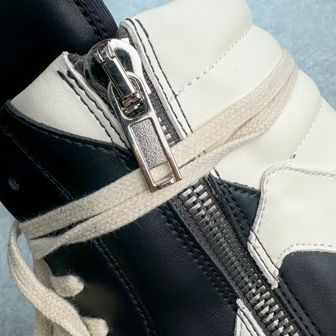 图片[18]-＃DG纯原 Rick Owens Drkshdw 瑞克·欧文斯皮面倒三角高帮时尚厚底运动板鞋 黑白 二级市场已经7K以上 平台客户随意卖四位数 RO广东原厂出品 纯原天花板 原版一比一复刻 冲正绝不翻车 还原度达到百分之98以上 原楦开发纸版版型 ZP拆解原版1：1复模裁片纸版 力求做到0错位 这样才能达到和zp一致的鞋型味道 采用进口cnc数控机床开发对版独家tpu奶香大底 区别于市场所有版本 zp同源全头层粒面小牛皮 达到和zp一致手感 原厂进口细纹布 万邦订购原厂高弹粉红色海绵 内里搭配软质细腻羊皮 TPU高密度大底 软硬度透光度高已经测试和原版一致 尺码：36 37 38 39 40 41 42 43 44 45 46-选品中心