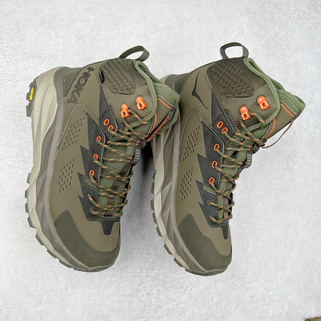 图片[3]-HOKA One One M KSY KAHA GTX Low 卡哈高帮系列厚底轻量坦克军靴户外登山运动鞋 正品代工厂版#原楦数据开发版型 采用磨砂牛剖革鞋面材质 轻量化材料Fresh Foam超轻量中底 复古老爹厚底旅游鞋火了 最潮户外鞋 2009年由法籍超马跑者 Nicolas Mermoud 及 Jean-Luc Diard 成立的运动鞋品牌 HOKA ONE ONE 最让人印象深刻超级厚的鞋底 看起来很重但实际上非常轻盈 轻量厚底的鞋底反而能够给跑者更稳定的缓震效果 在跑界相当有名 也陆续出了登山鞋、徒步鞋、慢跑鞋几种专门鞋款 HOKA ONE ONE 鞋款颜色大多设计萤光或鲜艳色系 搭配上超大的Logo 虽然好穿好走好跑又轻 但称不上时髦 尺码：36 36.5 37.5 38 38.5 39 40 40.5 41 42 42.5 43 44 44.5 45-选品中心