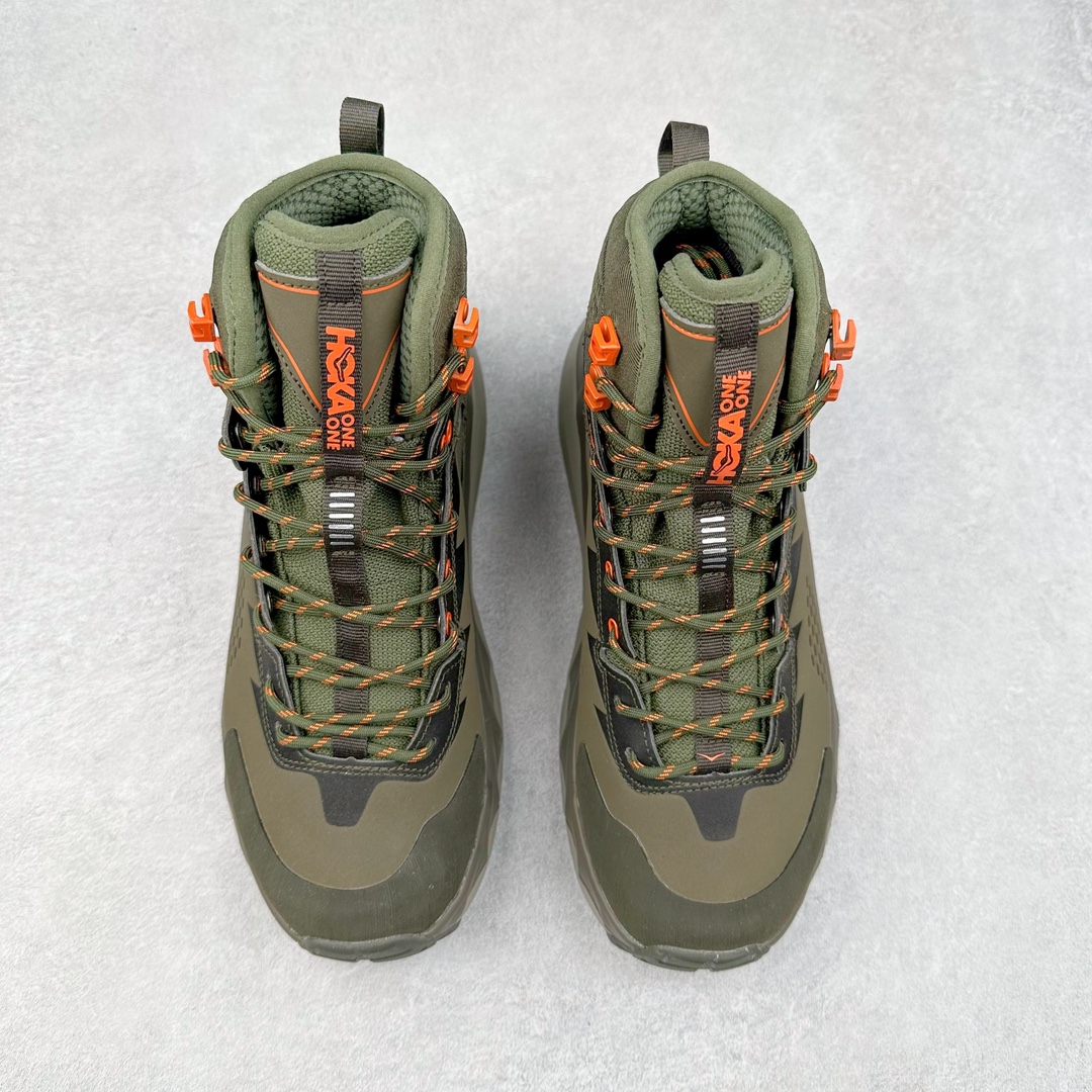 图片[2]-HOKA One One M KSY KAHA GTX Low 卡哈高帮系列厚底轻量坦克军靴户外登山运动鞋 正品代工厂版#原楦数据开发版型 采用磨砂牛剖革鞋面材质 轻量化材料Fresh Foam超轻量中底 复古老爹厚底旅游鞋火了 最潮户外鞋 2009年由法籍超马跑者 Nicolas Mermoud 及 Jean-Luc Diard 成立的运动鞋品牌 HOKA ONE ONE 最让人印象深刻超级厚的鞋底 看起来很重但实际上非常轻盈 轻量厚底的鞋底反而能够给跑者更稳定的缓震效果 在跑界相当有名 也陆续出了登山鞋、徒步鞋、慢跑鞋几种专门鞋款 HOKA ONE ONE 鞋款颜色大多设计萤光或鲜艳色系 搭配上超大的Logo 虽然好穿好走好跑又轻 但称不上时髦 尺码：36 36.5 37.5 38 38.5 39 40 40.5 41 42 42.5 43 44 44.5 45-选品中心