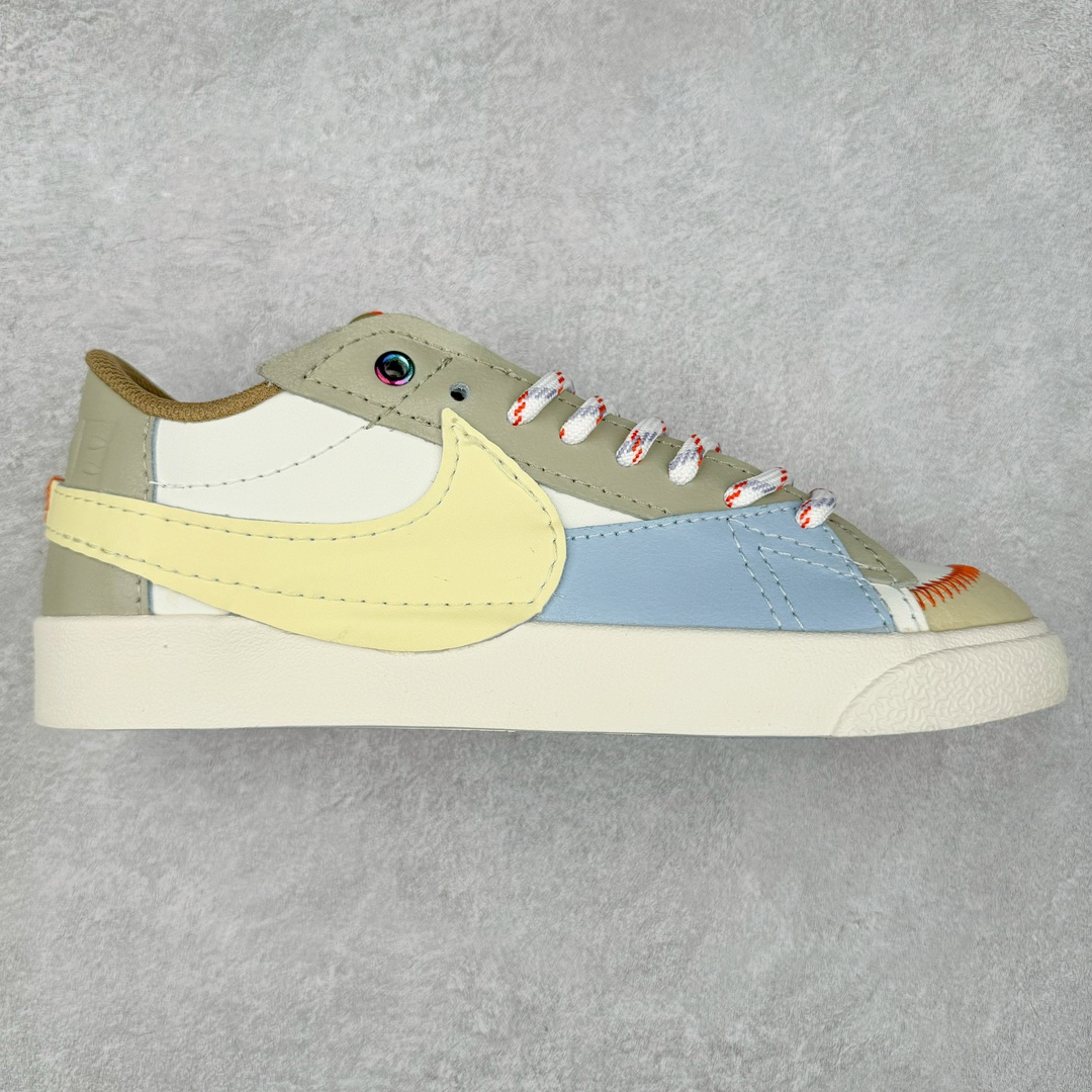 图片[2]-＃特价福利 NK Blazer Low \’77 Jumbo 开拓者大钩 DQ1470 焕新升级经典 Blazer 鞋款 大号 Swoosh 突出新时代更加张扬的潮流感 对经典的又一次改良升级 大号 Swoosh 设计结合宽大鞋带 符合当下潮流意趣 橡胶外底融入凸起人字形底纹增添几分户外感觉 尺码：36 36.5 37.5 38 38.5 39 40 40.5 41 42 42.5 43 44 44.5 45-选品中心