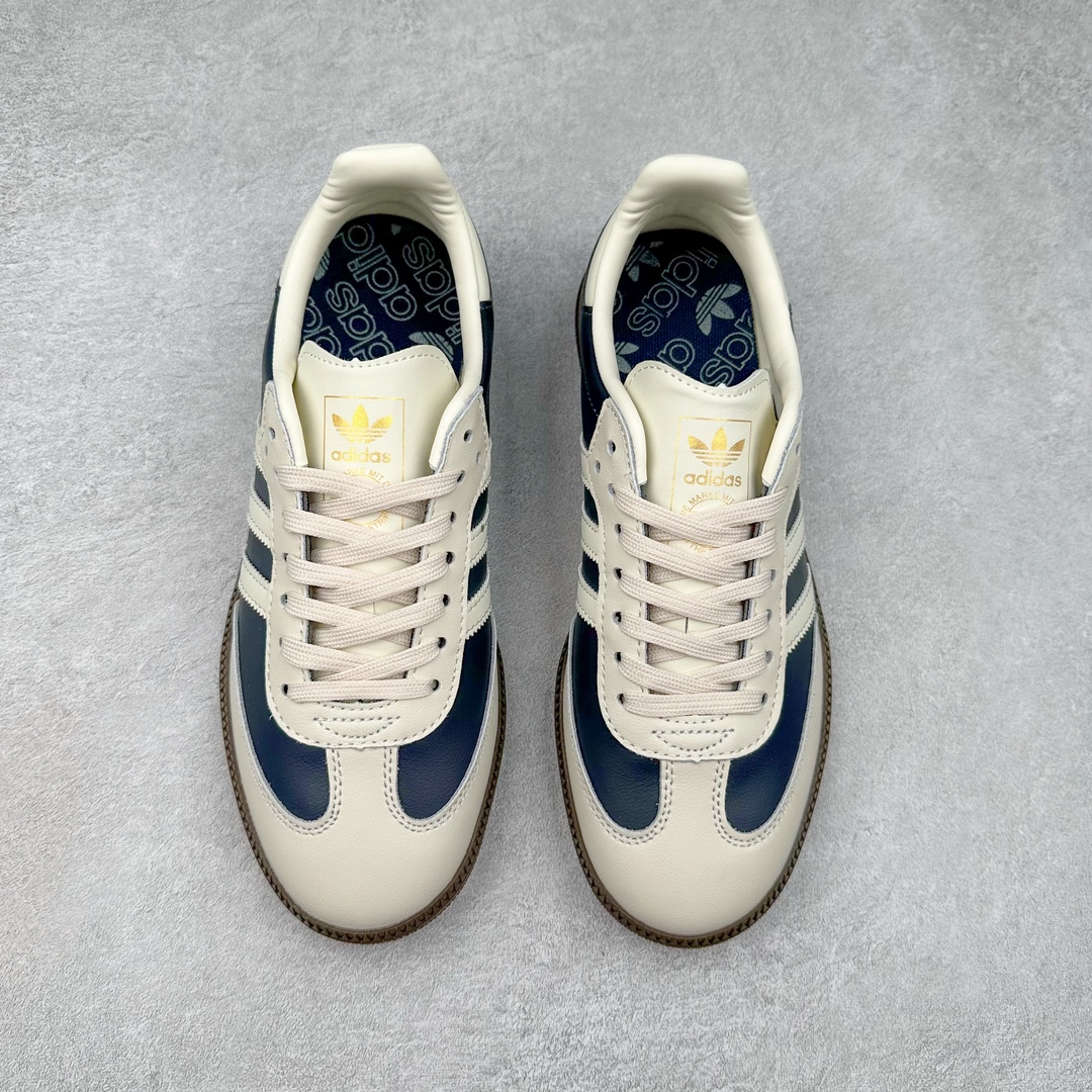 图片[2]-AD Original Samba OG 复古经典轻便板鞋 IG1968 这款桑巴鞋展示了高质量的工艺 带有装饰的超锁缝制和无缝的手感 柔软、柔软的皮革造型和标志性的3条纹完成了精致的外观 正规合身鞋带 鞋面上有绒面鞋垫 橡胶鞋底 享受正畸套筒软感 自50年代首次亮相以来就一直在赢得粉丝的青睐 尺码：36 36.5 37.5 38 38.5 39 40 40.5 41 42 42.5 43 44 44.5 45-选品中心