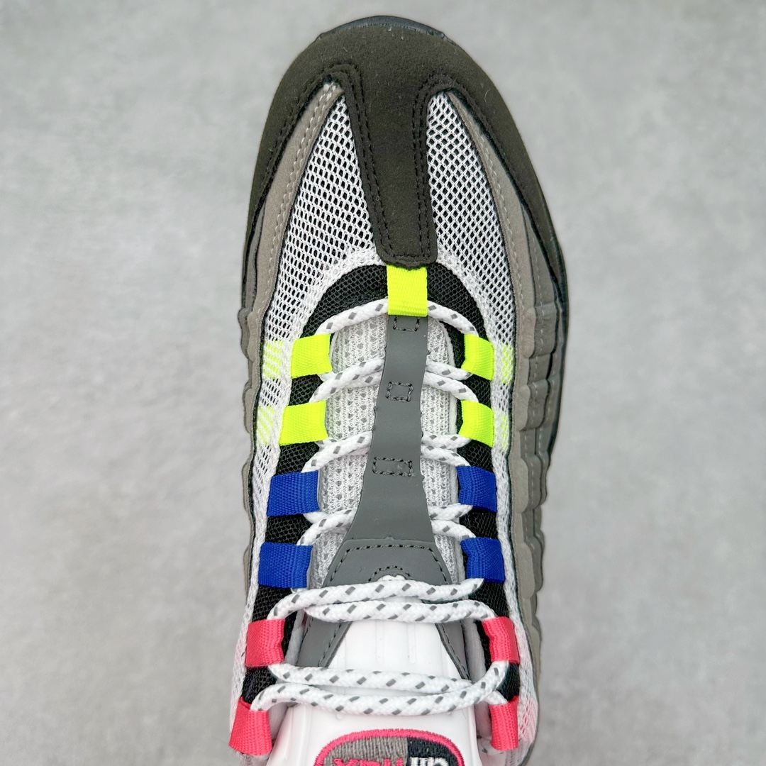 图片[4]-＃MX版 NK Air Max 95 复古减震气垫跑鞋 经典重温 DN8020-001 外单专供大厂出品 品质稳定 一百余色 终端操作 鞋款设计灵感源于人体构造 中底设计基于人体的脊柱构造 是整体设计的核心 尼龙孔眼代表了肋骨 而分层式面板和网眼象征着肌肉纤维和肉体组织 Air Max 95采用了两个独立的吹塑成型的Air-Sole单元 并首次在前掌使用可视化气垫设计 Swoosh logo夜当作一个 点符号放在了鞋子的后帮位置 20年的发展让 AIR MAX 95有了不同的故事 20年后再度面向世人的时候 焕然一新的面貌 让人有了另外一种清新脱俗的感觉 尺码：39 40 40.5 41 42 42.5 43 44 44.5 45 46 47.5 48-选品中心