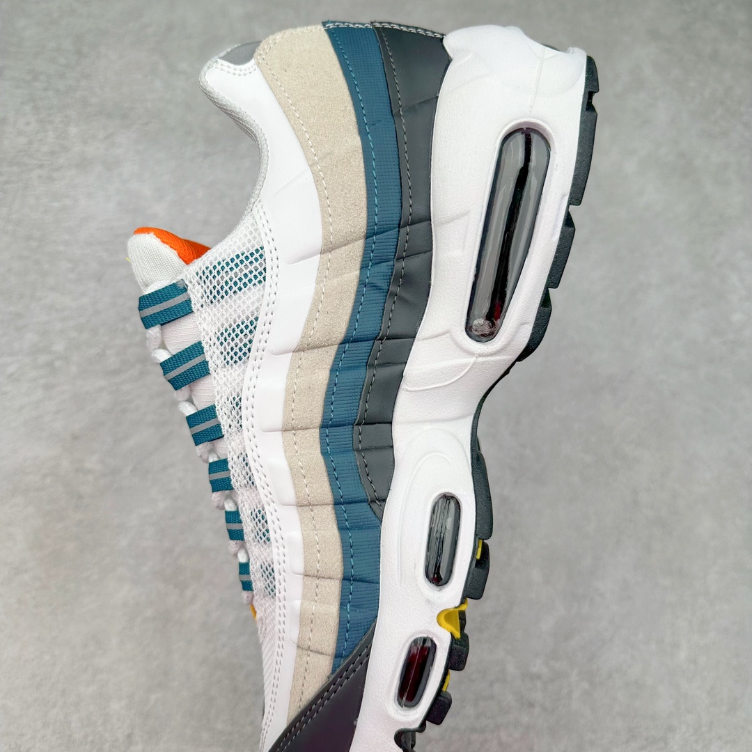 图片[7]-＃MX版 NK Air Max 95 复古减震气垫跑鞋 经典重温 DM0011-002 外单专供大厂出品 品质稳定 一百余色 终端操作 鞋款设计灵感源于人体构造 中底设计基于人体的脊柱构造 是整体设计的核心 尼龙孔眼代表了肋骨 而分层式面板和网眼象征着肌肉纤维和肉体组织 Air Max 95采用了两个独立的吹塑成型的Air-Sole单元 并首次在前掌使用可视化气垫设计 Swoosh logo夜当作一个 点符号放在了鞋子的后帮位置 20年的发展让 AIR MAX 95有了不同的故事 20年后再度面向世人的时候 焕然一新的面貌 让人有了另外一种清新脱俗的感觉 尺码：39 40 40.5 41 42 42.5 43 44 44.5 45 46 47.5 48-选品中心