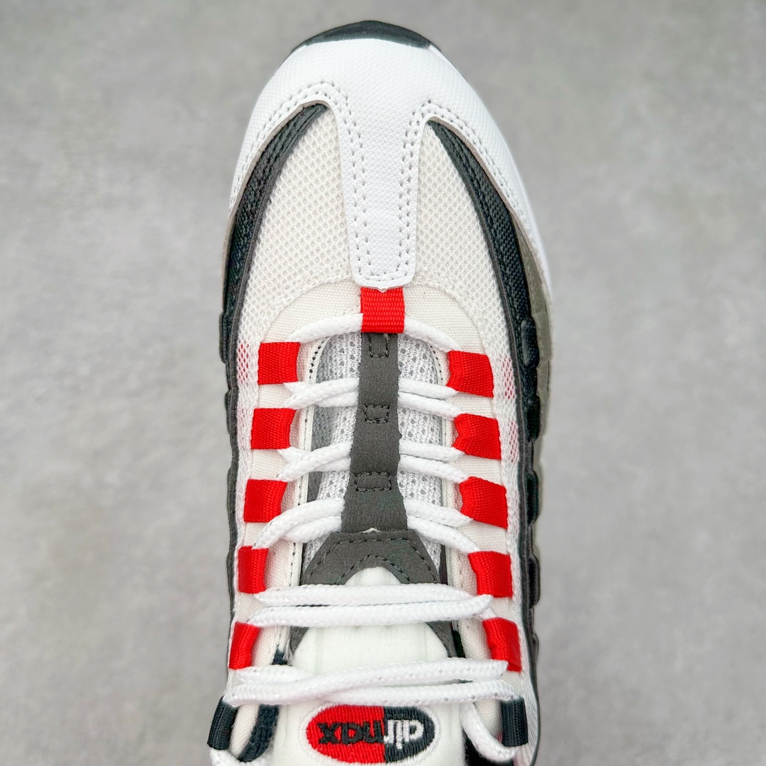 图片[4]-＃MX版 NK Air Max 95 复古减震气垫跑鞋 经典重温 DH9792-100 外单专供大厂出品 品质稳定 一百余色 终端操作 鞋款设计灵感源于人体构造 中底设计基于人体的脊柱构造 是整体设计的核心 尼龙孔眼代表了肋骨 而分层式面板和网眼象征着肌肉纤维和肉体组织 Air Max 95采用了两个独立的吹塑成型的Air-Sole单元 并首次在前掌使用可视化气垫设计 Swoosh logo夜当作一个 点符号放在了鞋子的后帮位置 20年的发展让 AIR MAX 95有了不同的故事 20年后再度面向世人的时候 焕然一新的面貌 让人有了另外一种清新脱俗的感觉 尺码：39 40 40.5 41 42 42.5 43 44 44.5 45 46 47.5 48-选品中心
