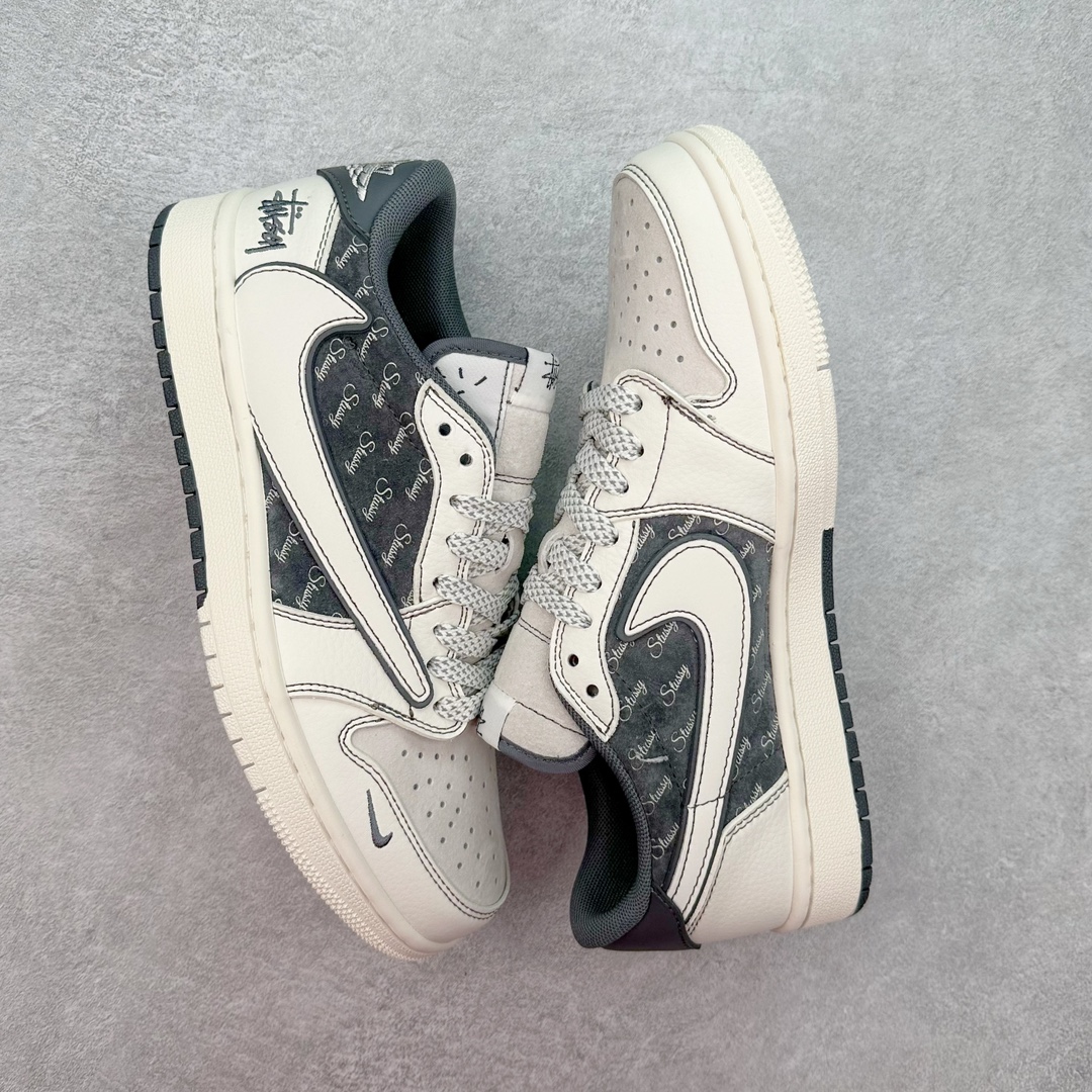 图片[3]-TS x Air Jordan AJ1 Low 倒钩低帮联名定制配色 SJ2068-123 原厂内置气垫魔块 A模大底 头层小牛皮 鞋舌AJ原厂专用牛津布+AJ专用反口珍珠布+原厂无杂质高弹内里海棉+特殊封边弹力鞋带 尺码：36 36.5 37.5 38 38.5 39 40 40.5 41 42 42.5 43 44 44.5 45 46 47.5-选品中心