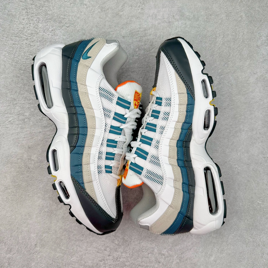 图片[3]-＃MX版 NK Air Max 95 复古减震气垫跑鞋 经典重温 DM0011-002 外单专供大厂出品 品质稳定 一百余色 终端操作 鞋款设计灵感源于人体构造 中底设计基于人体的脊柱构造 是整体设计的核心 尼龙孔眼代表了肋骨 而分层式面板和网眼象征着肌肉纤维和肉体组织 Air Max 95采用了两个独立的吹塑成型的Air-Sole单元 并首次在前掌使用可视化气垫设计 Swoosh logo夜当作一个 点符号放在了鞋子的后帮位置 20年的发展让 AIR MAX 95有了不同的故事 20年后再度面向世人的时候 焕然一新的面貌 让人有了另外一种清新脱俗的感觉 尺码：39 40 40.5 41 42 42.5 43 44 44.5 45 46 47.5 48-选品中心