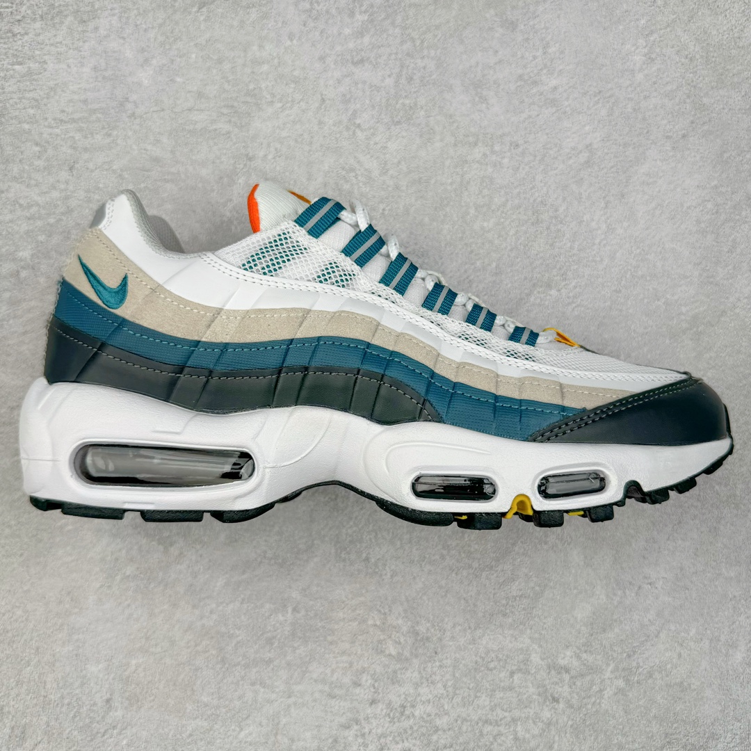 ＃MX版 NK Air Max 95 复古减震气垫跑鞋 经典重温 DM0011-002 外单专供大厂出品 品质稳定 一百余色 终端操作 鞋款设计灵感源于人体构造 中底设计基于人体的脊柱构造 是整体设计的核心 尼龙孔眼代表了肋骨 而分层式面板和网眼象征着肌肉纤维和肉体组织 Air Max 95采用了两个独立的吹塑成型的Air-Sole单元 并首次在前掌使用可视化气垫设计 Swoosh logo夜当作一个 点符号放在了鞋子的后帮位置 20年的发展让 AIR MAX 95有了不同的故事 20年后再度面向世人的时候 焕然一新的面貌 让人有了另外一种清新脱俗的感觉 尺码：39 40 40.5 41 42 42.5 43 44 44.5 45 46 47.5 48-选品中心