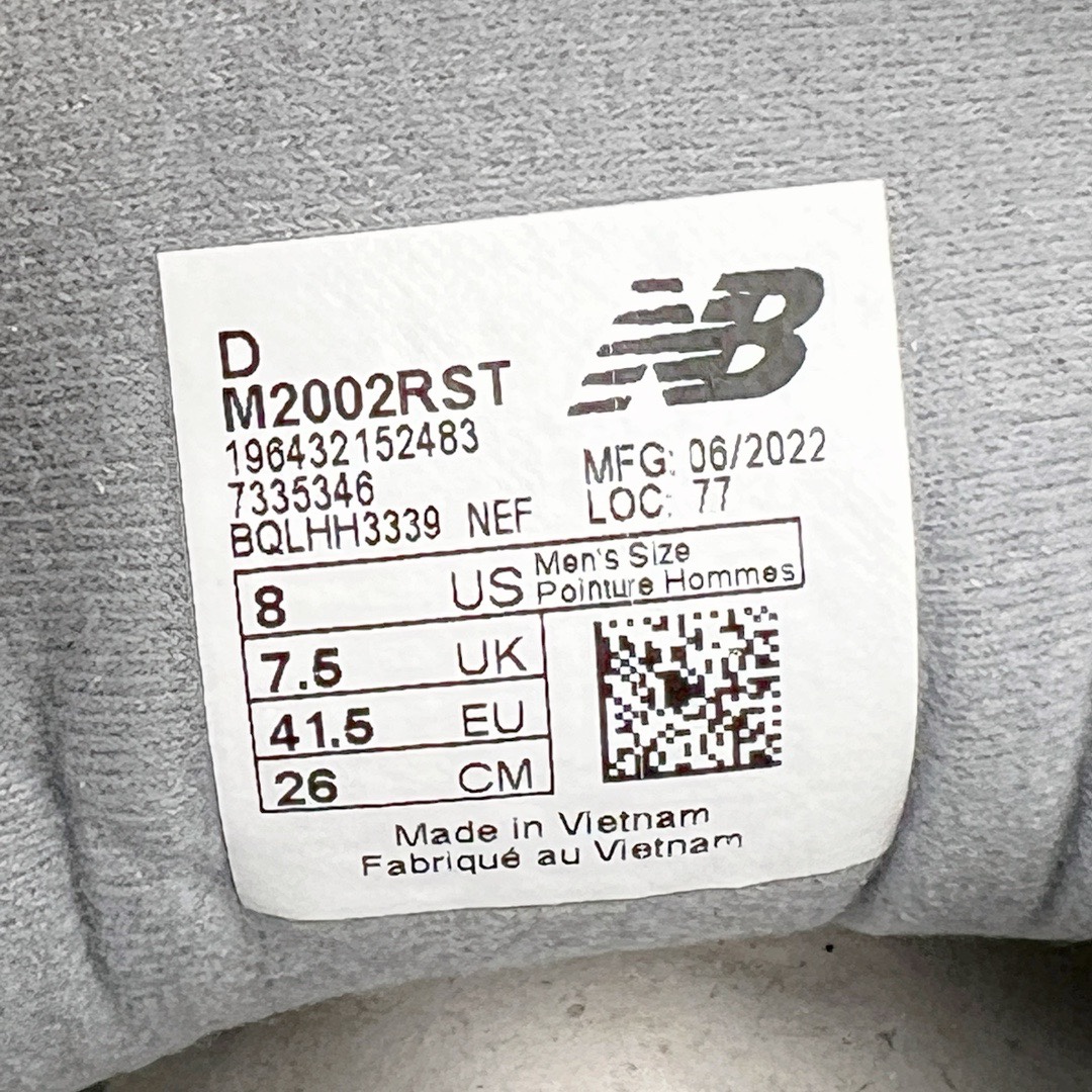 图片[15]-＃M纯原 New Balance M2002RST 灰色 NB新百伦潮流复古织物皮革减震防滑耐磨轻便低帮跑步鞋 原档数据独立私模大底 唯一正确六层组合大底 RB前软后硬 百分百还原原鞋脚感 基于市场现有版本全新升级调整 NB市场最强产物 全网最全配色加持 全套原楦原纸板原厂数据开发 全鞋电脑针车加持 原厂网布 原装进口头层翻毛皮料正确绒感卡色 正确中底拉帮中底网布细节 一比一手工擦旧效果 冲裁组合 匠心打造 耗时两个月开发完成 工艺极其复杂难度可想而知 高端零售专供产物 尺码：36 37 37.5 38 38.5 39.5 40 40.5 41.5 42 42.5 43 44 44.5 45 45.5 46.5 47-选品中心