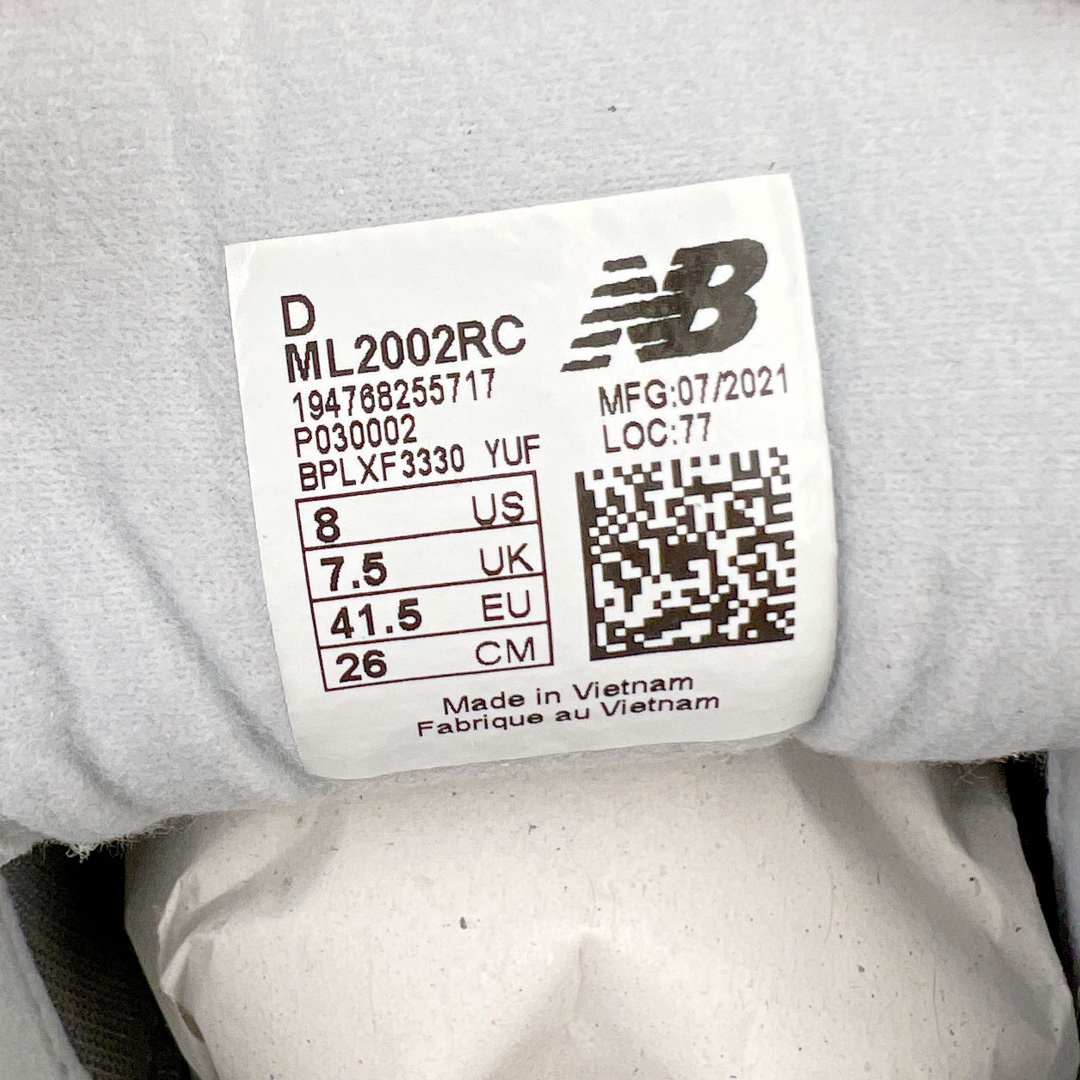 图片[18]-＃M纯原 New Balance ML2002RC 元祖灰 NB新百伦潮流复古织物皮革减震防滑耐磨轻便低帮跑步鞋 原档数据独立私模大底 唯一正确六层组合大底 RB前软后硬 百分百还原原鞋脚感 基于市场现有版本全新升级调整 NB市场最强产物 全网最全配色加持 全套原楦原纸板原厂数据开发 全鞋电脑针车加持 原厂网布 原装进口头层翻毛皮料正确绒感卡色 正确中底拉帮中底网布细节 一比一手工擦旧效果 冲裁组合 匠心打造 耗时两个月开发完成 工艺极其复杂难度可想而知 高端零售专供产物 尺码：36 37 37.5 38 38.5 39.5 40 40.5 41.5 42 42.5 43 44 44.5 45 45.5 46.5 47-选品中心