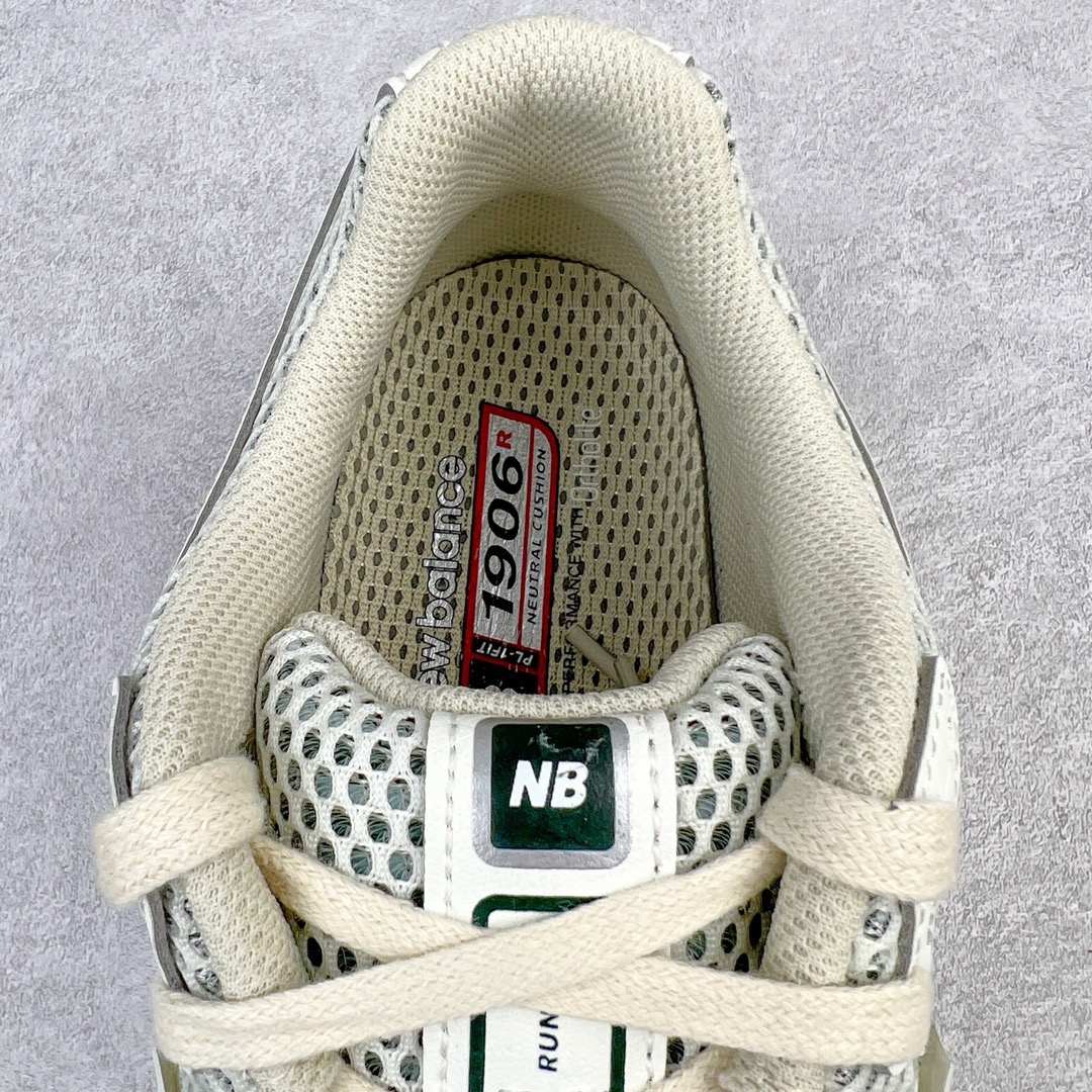图片[13]-＃M纯原 New Balance M1906RQ 白绿 NB新百伦潮流复古织物皮革减震防滑耐磨轻便低帮跑步鞋 原档数据独立私模大底 唯一正确六层组合大底 RB前软后硬 百分百还原原鞋脚感 基于市场现有版本全新升级调整 NB市场最强产物 全网最全配色加持 全套原楦原纸板原厂数据开发 全鞋电脑针车加持 原厂网布 原装进口头层翻毛皮料正确绒感卡色 正确中底拉帮中底网布细节 一比一手工擦旧效果 冲裁组合 匠心打造 耗时两个月开发完成 工艺极其复杂难度可想而知 高端零售专供产物 尺码：36 37 37.5 38 38.5 39.5 40 40.5 41.5 42 42.5 43 44 44.5 45 45.5 46.5 47-选品中心