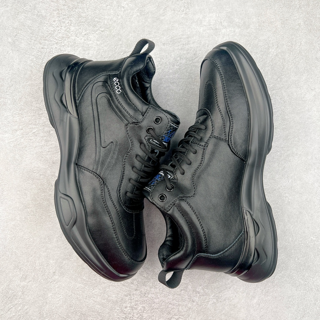 图片[3]-Ecco爱步潮流男鞋2024秋季秋冬款街头潮搭休闲鞋 男款百搭鞋 街头系列新品 工艺牛皮鞋面 挺阔有型纹理清晰 柔韧耐穿 功能性鞋扣让系带更加贴合脚型 自由调节松紧，方便快捷 个性后鞋尾 凸显潮流新元素PU橡胶大底 柔韧耐穿防滑 助力日常舒适穿行 尺码：39-44-选品中心