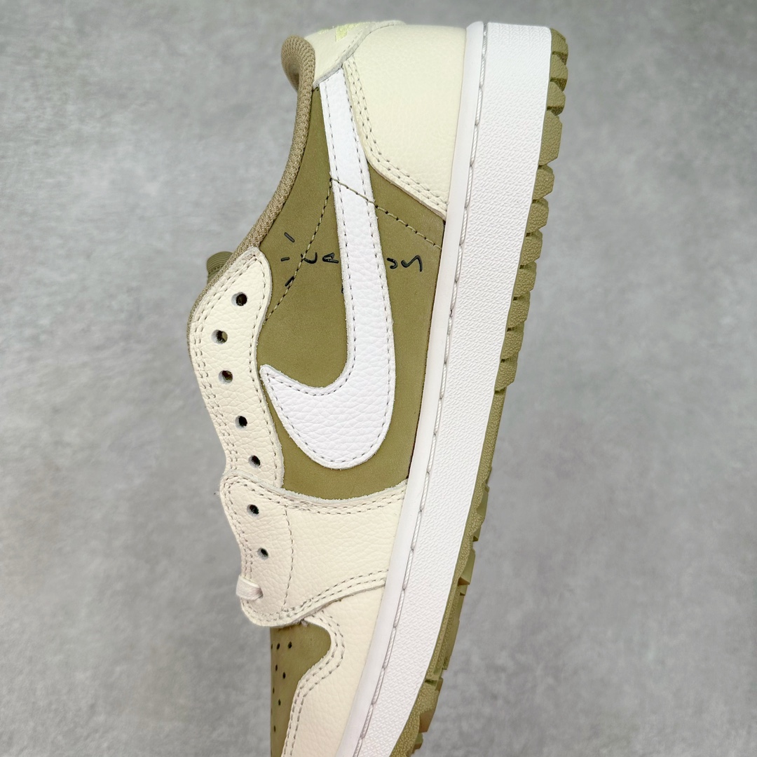 图片[7]-＃福利特价 Travis Scott x Air Jordan AJ1 Low OG SP TS联名倒钩低帮 外贸特供批次 全套原纸板楦头开发 确保原汁原味 完美呈现一代版型 一比一鞋头弧度高度鞋身弧度 此版本只针对中端市场 细节品控鞋型随意秒杀市面同价位 鞋型完美 不臃肿别扭 头层皮料加持 用料绝不含糊 进口玻璃冲刀皮料裁剪零毛边 电脑针车工艺 超高鞋面清洁度 最高QC检验标准 控制溢胶瑕疵 原盒原配 飞翼3D高频深度立体 工艺方面大到整体鞋型 漏斗收腰 底线拉帮 LOGO立体程度 小到针眼排布 载片对称 冲孔效果 鞋标规范 鞋垫背胶等等 无一不是口碑收割 每双都是一个回头客 尺码：36 36.5 37.5 38 38.5 39 40 40.5 41 42 42.5 43 44 44.5 45 46 47.5-选品中心