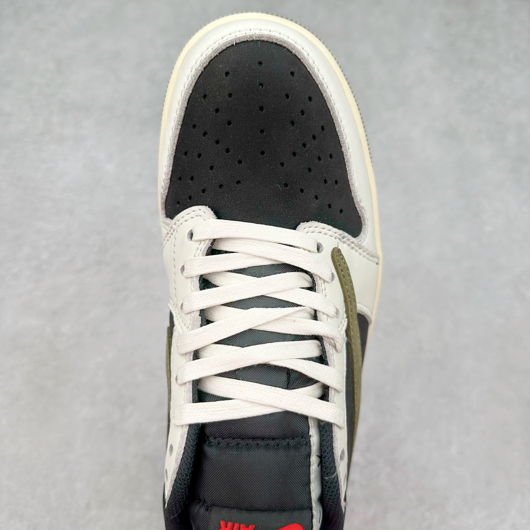 图片[4]-＃福利特价 Travis Scott x Air Jordan AJ1 Low OG SP TS联名倒钩低帮 外贸特供批次 全套原纸板楦头开发 确保原汁原味 完美呈现一代版型 一比一鞋头弧度高度鞋身弧度 此版本只针对中端市场 细节品控鞋型随意秒杀市面同价位 鞋型完美 不臃肿别扭 头层皮料加持 用料绝不含糊 进口玻璃冲刀皮料裁剪零毛边 电脑针车工艺 超高鞋面清洁度 最高QC检验标准 控制溢胶瑕疵 原盒原配 飞翼3D高频深度立体 工艺方面大到整体鞋型 漏斗收腰 底线拉帮 LOGO立体程度 小到针眼排布 载片对称 冲孔效果 鞋标规范 鞋垫背胶等等 无一不是口碑收割 每双都是一个回头客 尺码：36 36.5 37.5 38 38.5 39 40 40.5 41 42 42.5 43 44 44.5 45 46 47.5-选品中心