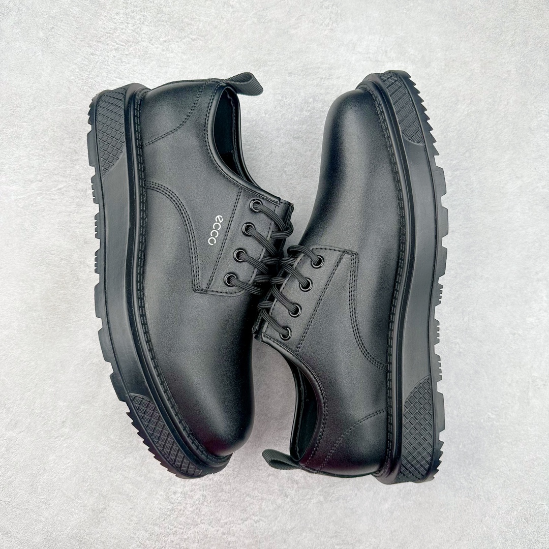 图片[3]-Ecco爱步潮流男鞋2024秋季秋冬款街头潮搭休闲鞋 男款百搭鞋 街头系列新品 工艺牛皮鞋面 挺阔有型纹理清晰 柔韧耐穿 功能性鞋扣让系带更加贴合脚型 自由调节松紧，方便快捷 个性后鞋尾 凸显潮流新元素PU橡胶大底 柔韧耐穿防滑 助力日常舒适穿行 尺码：39-44-选品中心