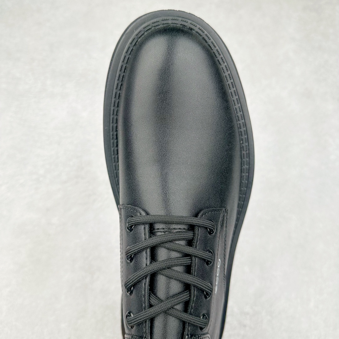 图片[4]-Ecco爱步潮流男鞋2024秋季秋冬款街头潮搭休闲鞋 男款百搭鞋 街头系列新品 工艺牛皮鞋面 挺阔有型纹理清晰 柔韧耐穿 功能性鞋扣让系带更加贴合脚型 自由调节松紧，方便快捷 个性后鞋尾 凸显潮流新元素PU橡胶大底 柔韧耐穿防滑 助力日常舒适穿行 尺码：39-44-选品中心