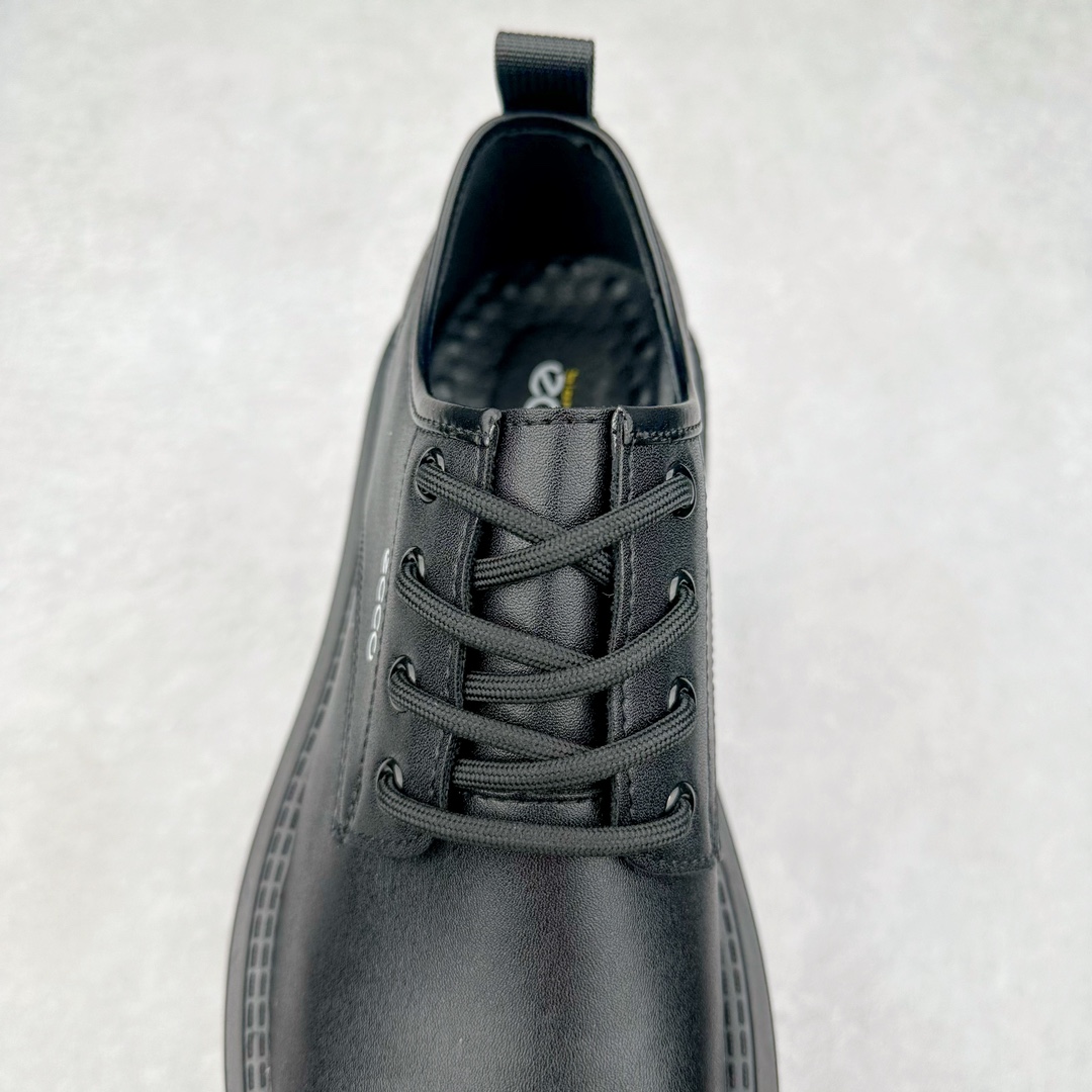 图片[5]-Ecco爱步潮流男鞋2024秋季秋冬款街头潮搭休闲鞋 男款百搭鞋 街头系列新品 工艺牛皮鞋面 挺阔有型纹理清晰 柔韧耐穿 功能性鞋扣让系带更加贴合脚型 自由调节松紧，方便快捷 个性后鞋尾 凸显潮流新元素PU橡胶大底 柔韧耐穿防滑 助力日常舒适穿行 尺码：39-44-选品中心