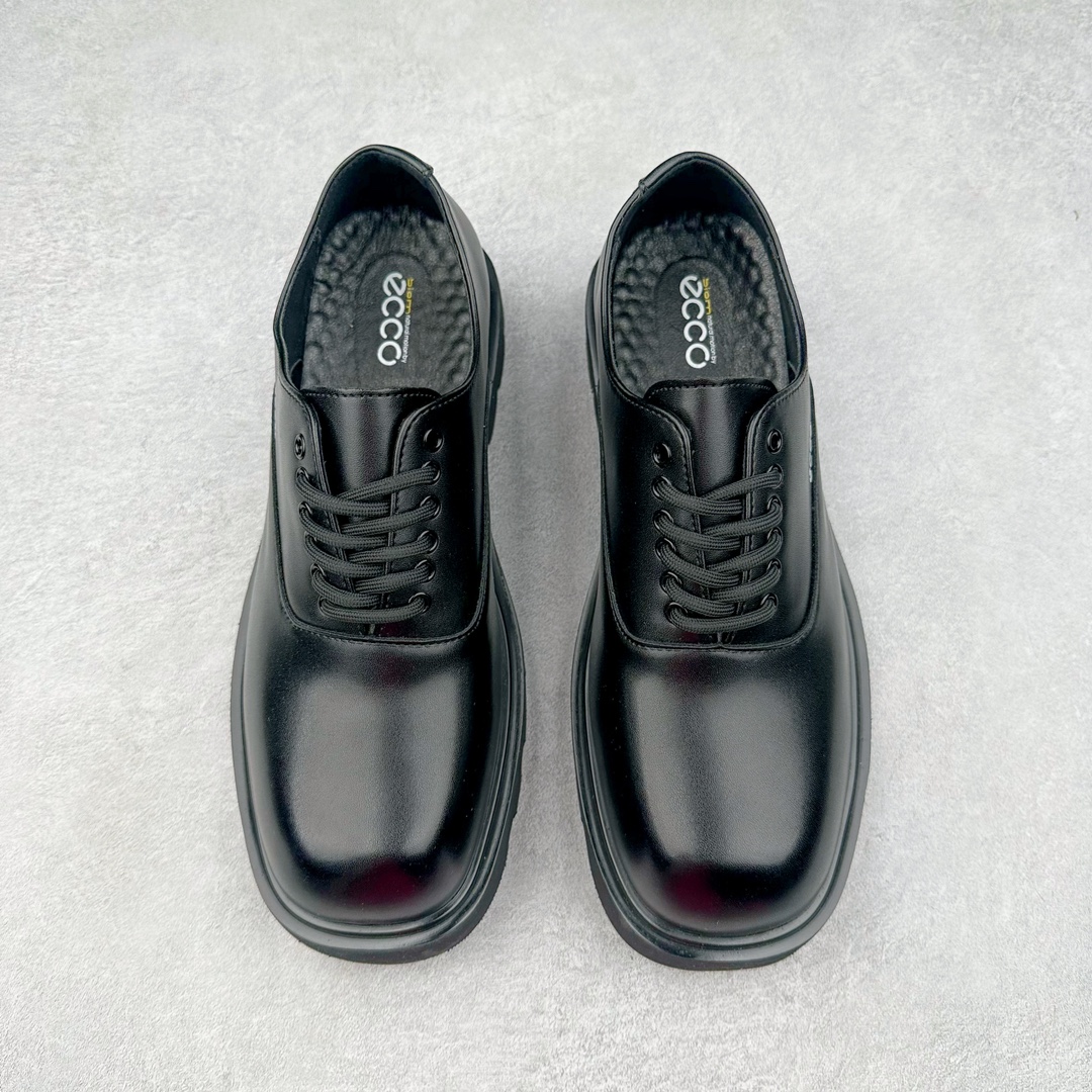 图片[2]-Ecco爱步潮流男鞋2024秋季秋冬款街头潮搭休闲鞋 男款百搭鞋 街头系列新品 工艺牛皮鞋面 挺阔有型纹理清晰 柔韧耐穿 功能性鞋扣让系带更加贴合脚型 自由调节松紧，方便快捷 个性后鞋尾 凸显潮流新元素PU橡胶大底 柔韧耐穿防滑 助力日常舒适穿行 尺码：39-44-选品中心