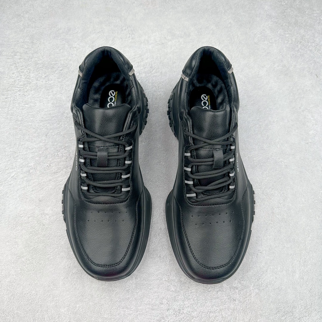 图片[2]-Ecco爱步潮流男鞋2024秋季秋冬款街头潮搭休闲鞋 男款百搭鞋 街头系列新品 工艺牛皮鞋面 挺阔有型纹理清晰 柔韧耐穿 功能性鞋扣让系带更加贴合脚型 自由调节松紧，方便快捷 个性后鞋尾 凸显潮流新元素PU橡胶大底 柔韧耐穿防滑 助力日常舒适穿行 尺码：39-44-选品中心