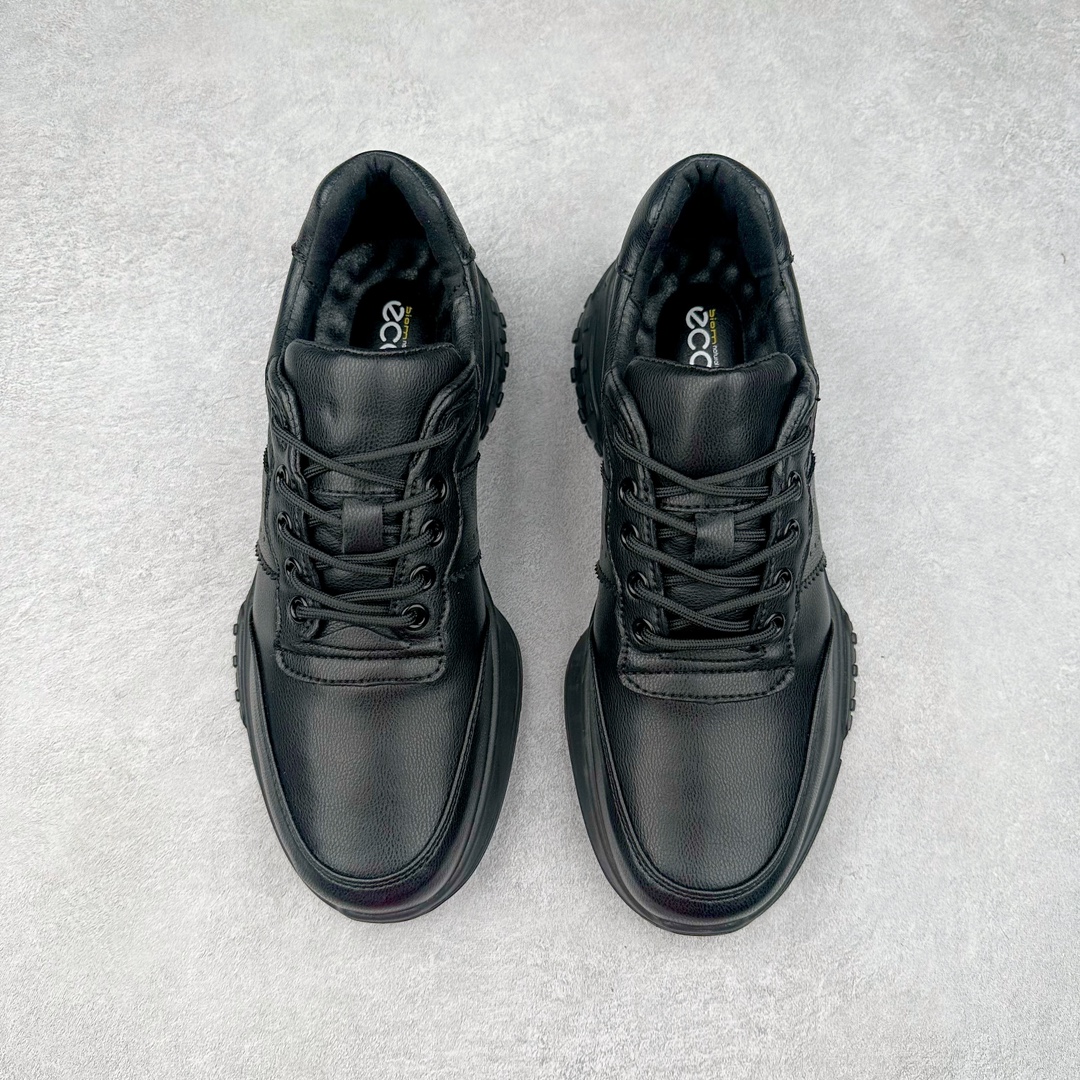 图片[2]-Ecco爱步潮流男鞋2024秋季秋冬款街头潮搭休闲鞋 男款百搭鞋 街头系列新品 工艺牛皮鞋面 挺阔有型纹理清晰 柔韧耐穿 功能性鞋扣让系带更加贴合脚型 自由调节松紧，方便快捷 个性后鞋尾 凸显潮流新元素PU橡胶大底 柔韧耐穿防滑 助力日常舒适穿行 尺码：39-44-选品中心