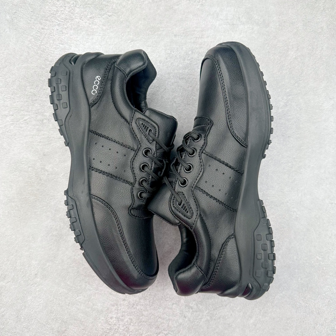 图片[3]-Ecco爱步潮流男鞋2024秋季秋冬款街头潮搭休闲鞋 男款百搭鞋 街头系列新品 工艺牛皮鞋面 挺阔有型纹理清晰 柔韧耐穿 功能性鞋扣让系带更加贴合脚型 自由调节松紧，方便快捷 个性后鞋尾 凸显潮流新元素PU橡胶大底 柔韧耐穿防滑 助力日常舒适穿行 尺码：39-44-选品中心