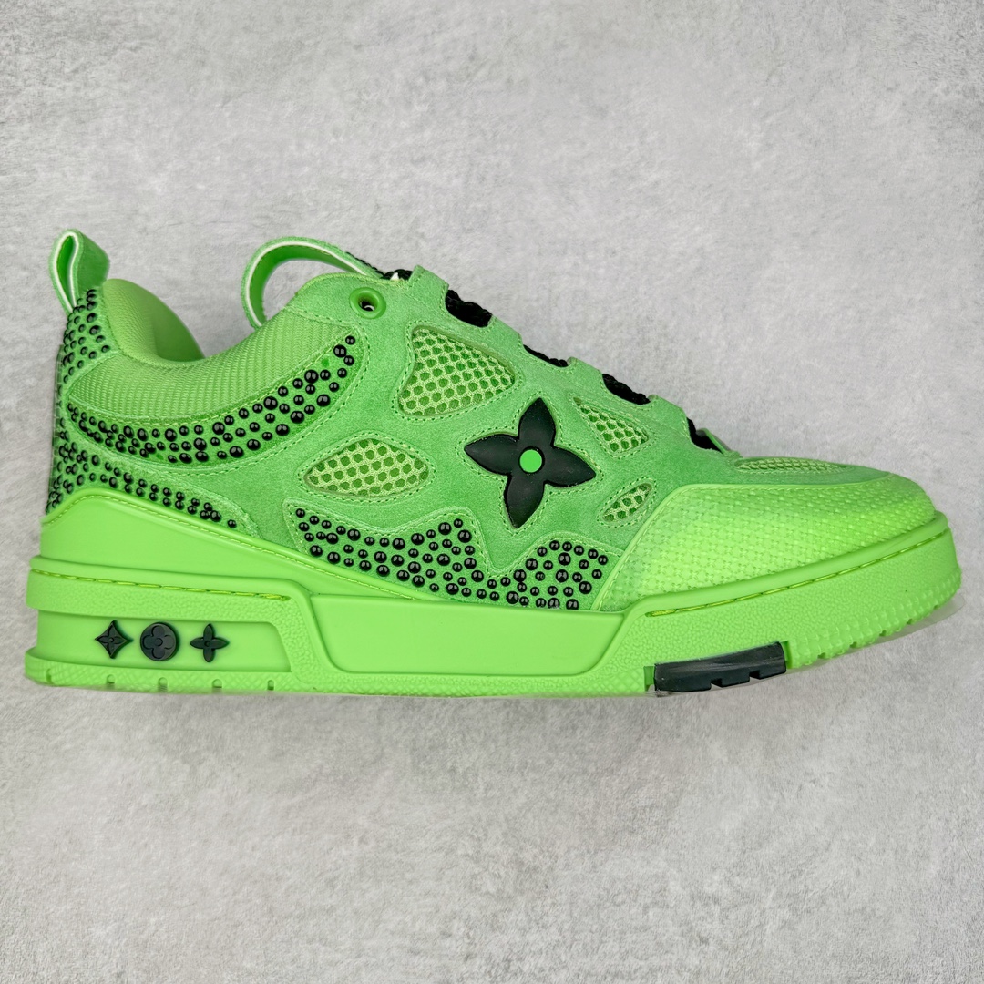 图片[3]-＃FS Louis Vuitton Trainer lv时装走秀运动鞋 实力大厂出品 平台专供 成熟的做工稳定的品控 完美鞋型超高的清洁度 零毛边线头瑕疵 全套原楦原纸版原鞋开模 全网最具灵魂的版型 正确原装黄色鞋盒 正确中底印花 鞋面印花3D高频深度立体 全鞋电脑针车 紧密相连 针距密度一致 环保乳胶注塑鞋垫 厚度脚感还原原版 皮面裁剪部位 统一油边封口工艺 原装橡胶大底含胶量大底组合零偏差 专柜全套包装 防尘袋 说明书 质保卡 男女鞋 尺码：35 36 37 38 39 40 41 42 43 44 45-选品中心