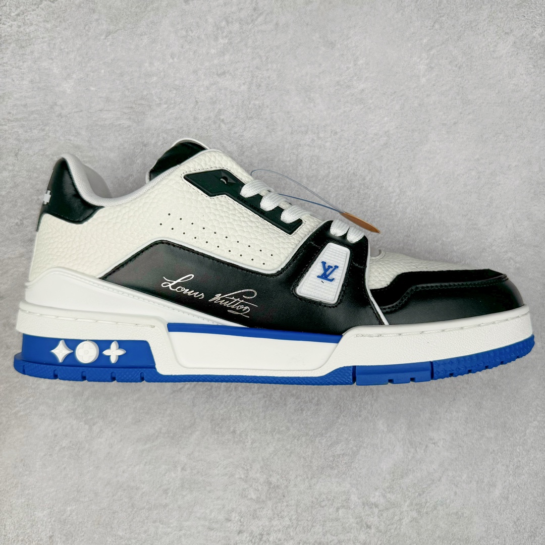 ＃FS Louis Vuitton Trainer lv时装走秀运动鞋 实力大厂出品 平台专供 成熟的做工稳定的品控 完美鞋型超高的清洁度 零毛边线头瑕疵 全套原楦原纸版原鞋开模 全网最具灵魂的版型 正确原装黄色鞋盒 正确中底印花 鞋面印花3D高频深度立体 全鞋电脑针车 紧密相连 针距密度一致 环保乳胶注塑鞋垫 厚度脚感还原原版 皮面裁剪部位 统一油边封口工艺 原装橡胶大底含胶量大底组合零偏差 专柜全套包装 防尘袋 说明书 质保卡 男女鞋 尺码：35 36 37 38 39 40 41 42 43 44 45-选品中心