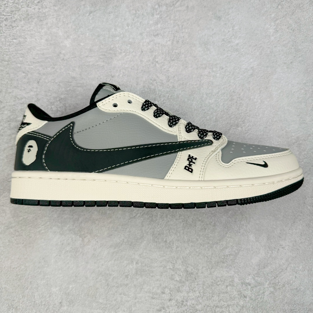 TS x Air Jordan AJ1 Low 倒钩低帮联名定制配色 BB6511-626 原厂内置气垫魔块 A模大底 头层小牛皮 鞋舌AJ原厂专用牛津布+AJ专用反口珍珠布+原厂无杂质高弹内里海棉+特殊封边弹力鞋带 尺码：36 36.5 37.5 38 38.5 39 40 40.5 41 42 42.5 43 44 44.5 45 46 47.5-选品中心
