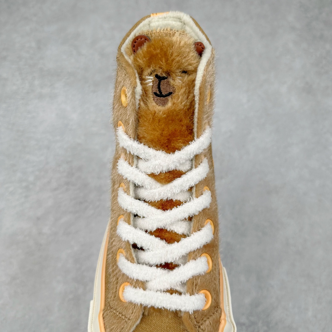 图片[5]-Converse 秋冬加绒新款 匡威动物园 快乐萌宠系列 本次一共以四款萌宠为主题，分别是兔子、羊驼、水豚和猴子，鞋子以 1970s和All Star鞋型为基础，在原有鞋型上做延伸设计，以四款不同颜色，来区分四款可爱的小动物。每款鞋子都随鞋赠送了同主题的毛绒小包，并且每双鞋都配了两双鞋带，一双毛绒鞋带和一双编织鞋带，毛绒绒的鞋子非常适合秋冬季穿着。 尺码：35-44（36.5 37.5 39.5 41.5 42.5）-选品中心