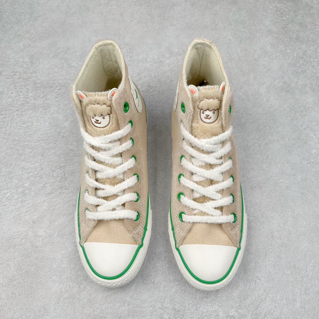 图片[2]-Converse 秋冬加绒新款 匡威动物园 快乐萌宠系列 本次一共以四款萌宠为主题，分别是兔子、羊驼、水豚和猴子，鞋子以 1970s和All Star鞋型为基础，在原有鞋型上做延伸设计，以四款不同颜色，来区分四款可爱的小动物。每款鞋子都随鞋赠送了同主题的毛绒小包，并且每双鞋都配了两双鞋带，一双毛绒鞋带和一双编织鞋带，毛绒绒的鞋子非常适合秋冬季穿着。 尺码：35-44（36.5 37.5 39.5 41.5 42.5）-选品中心