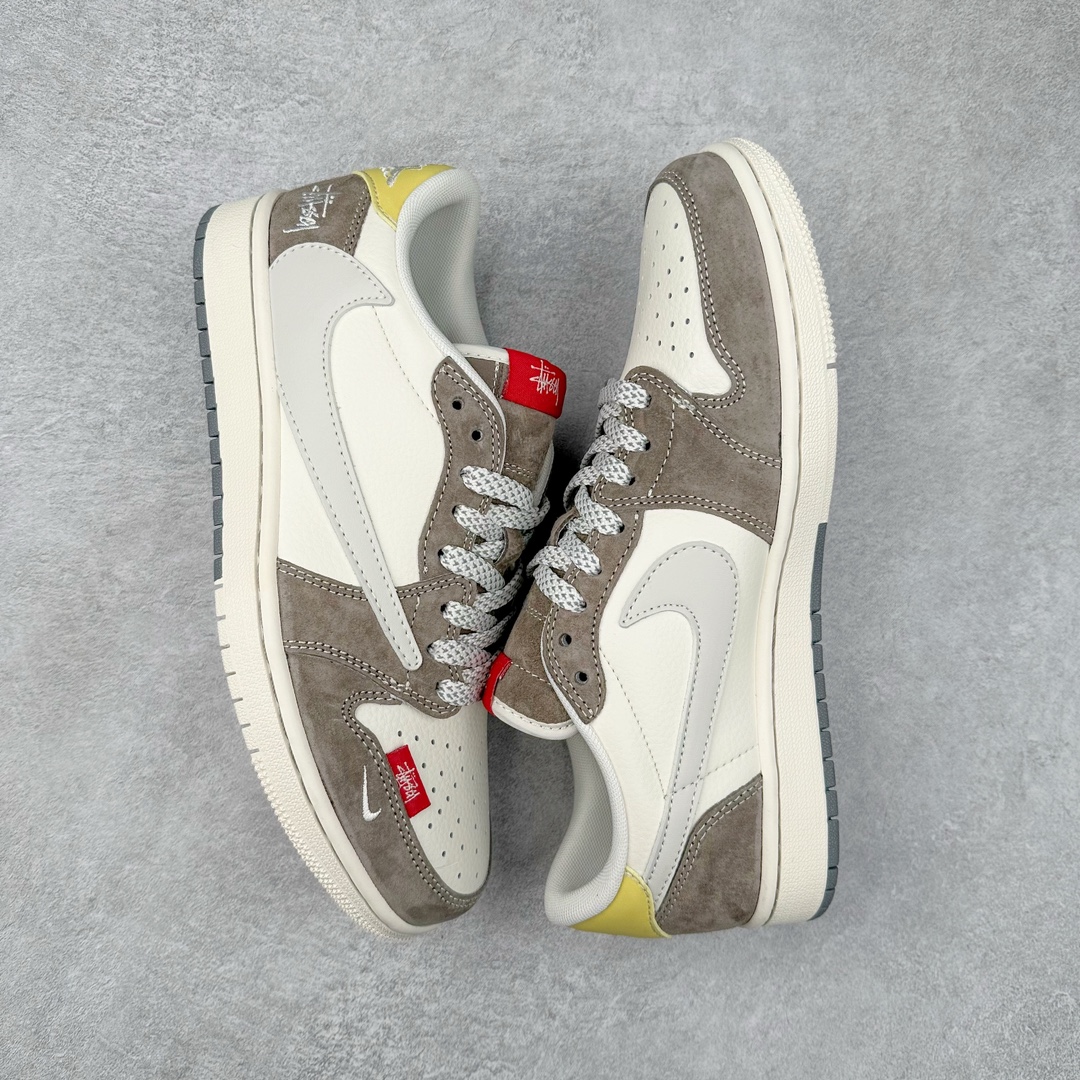 图片[3]-TS x Air Jordan AJ1 Low 倒钩低帮联名定制配色 SJ2068-136 原厂内置气垫魔块 A模大底 头层小牛皮 鞋舌AJ原厂专用牛津布+AJ专用反口珍珠布+原厂无杂质高弹内里海棉+特殊封边弹力鞋带 尺码：36 36.5 37.5 38 38.5 39 40 40.5 41 42 42.5 43 44 44.5 45 46 47.5-选品中心