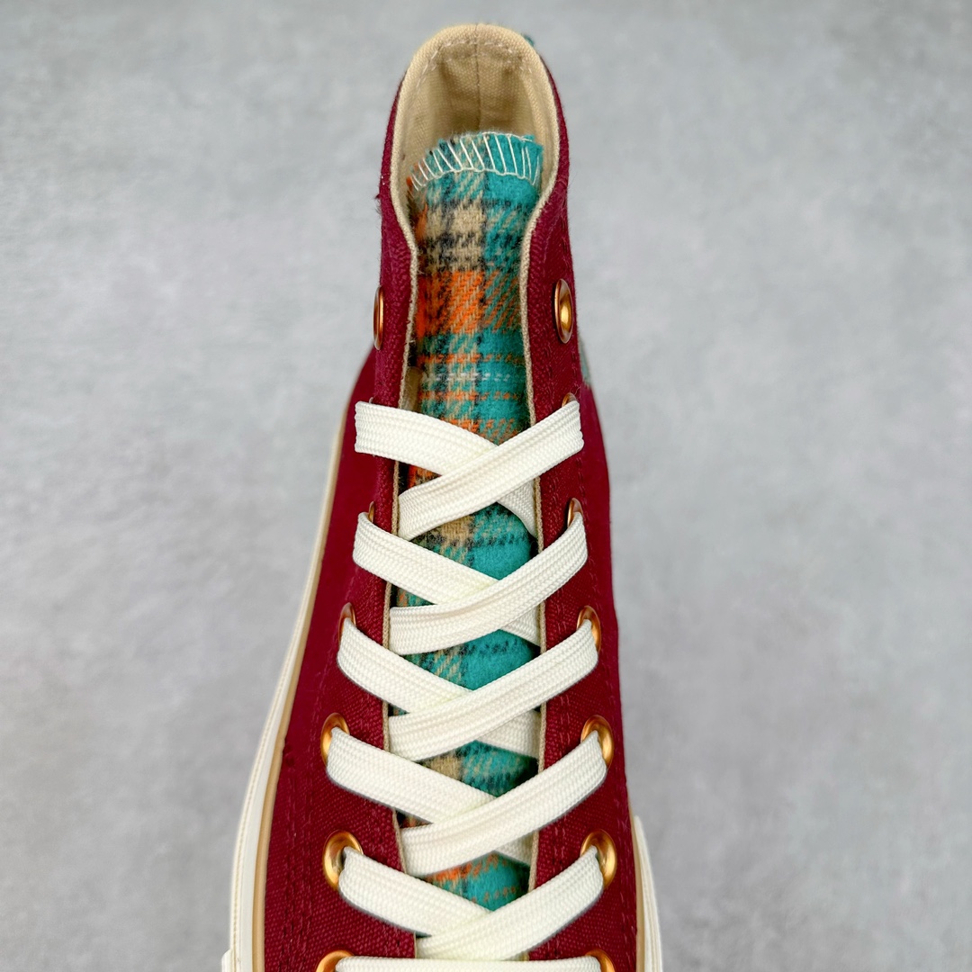图片[5]-Converse Chuck 1970S毛呢格子 匡威秋冬新款 防滑耐磨帆布鞋 帆布鞋面紧密厚实 耐穿舒适 拼接苏格兰毛妮格子元素 复古风十足 经典银色刺绣品牌贴片 亮眼时尚 秋冬氛围感拉满 货号：A12453C 蓝色 A12452C 红色 尺码：35-44（36.5 37.5 39.5 41.5 42.5）-选品中心