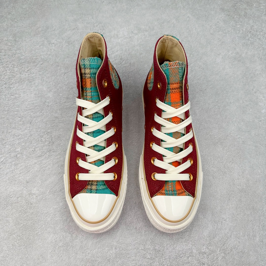 图片[2]-Converse Chuck 1970S毛呢格子 匡威秋冬新款 防滑耐磨帆布鞋 帆布鞋面紧密厚实 耐穿舒适 拼接苏格兰毛妮格子元素 复古风十足 经典银色刺绣品牌贴片 亮眼时尚 秋冬氛围感拉满 货号：A12453C 蓝色 A12452C 红色 尺码：35-44（36.5 37.5 39.5 41.5 42.5）-选品中心