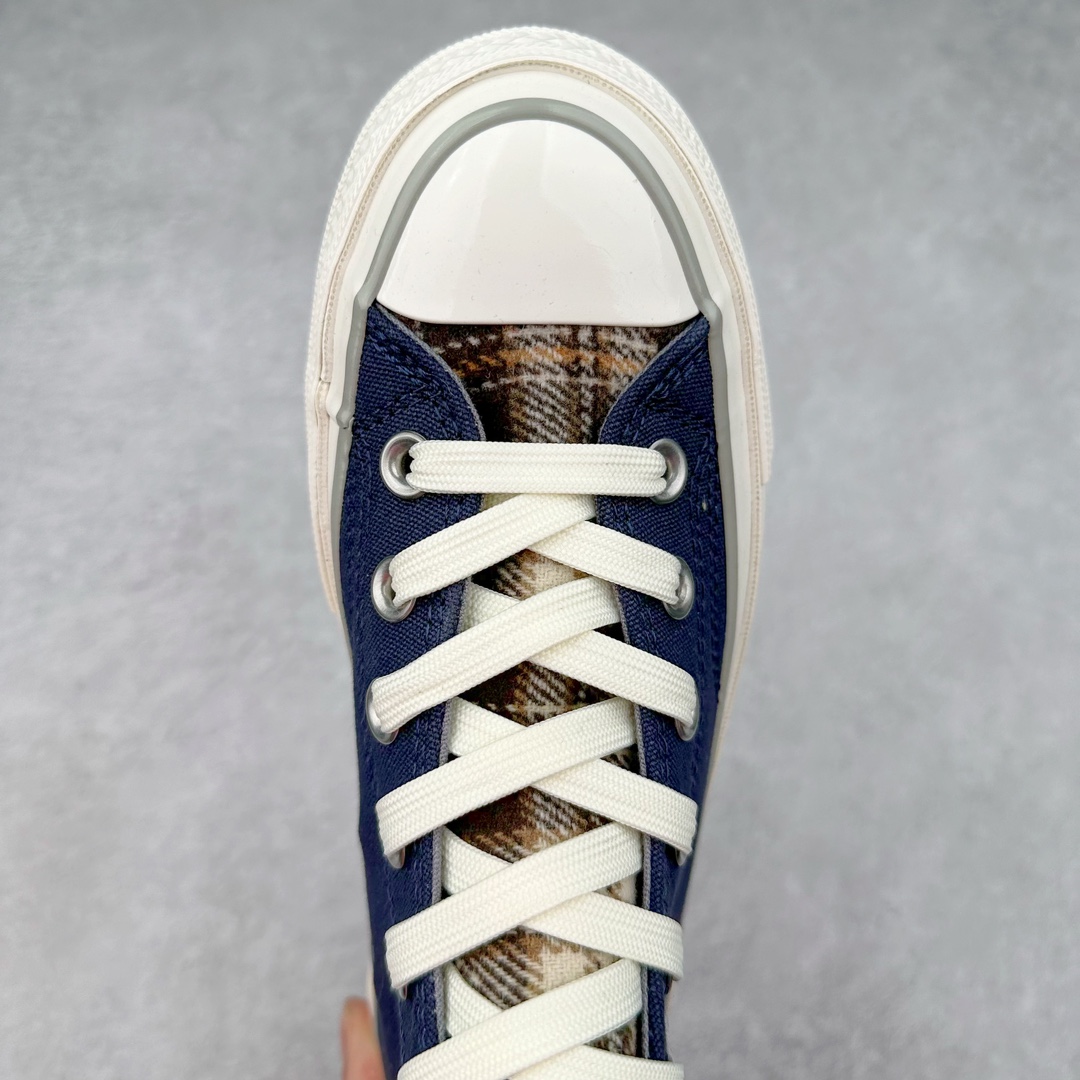 图片[4]-Converse Chuck 1970S毛呢格子 匡威秋冬新款 防滑耐磨帆布鞋 帆布鞋面紧密厚实 耐穿舒适 拼接苏格兰毛妮格子元素 复古风十足 经典银色刺绣品牌贴片 亮眼时尚 秋冬氛围感拉满 货号：A12453C 蓝色 A12452C 红色 尺码：35-44（36.5 37.5 39.5 41.5 42.5）-选品中心
