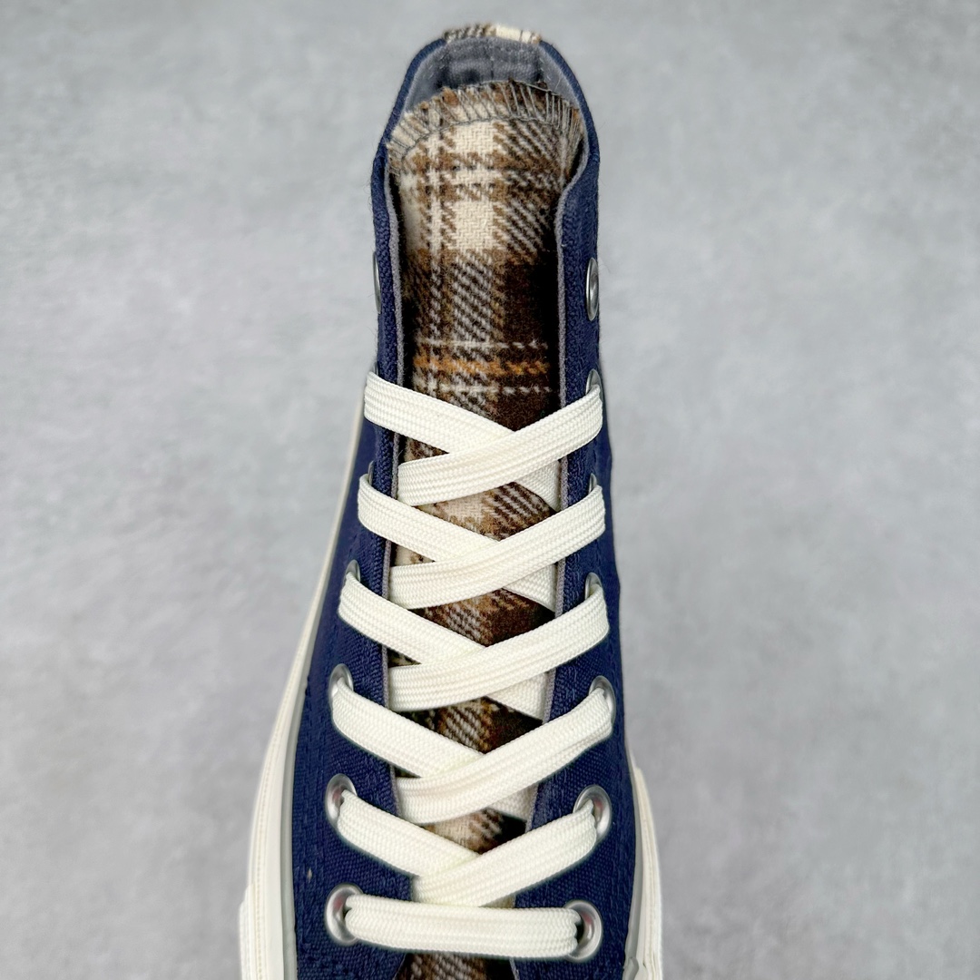 图片[5]-Converse Chuck 1970S毛呢格子 匡威秋冬新款 防滑耐磨帆布鞋 帆布鞋面紧密厚实 耐穿舒适 拼接苏格兰毛妮格子元素 复古风十足 经典银色刺绣品牌贴片 亮眼时尚 秋冬氛围感拉满 货号：A12453C 蓝色 A12452C 红色 尺码：35-44（36.5 37.5 39.5 41.5 42.5）-选品中心
