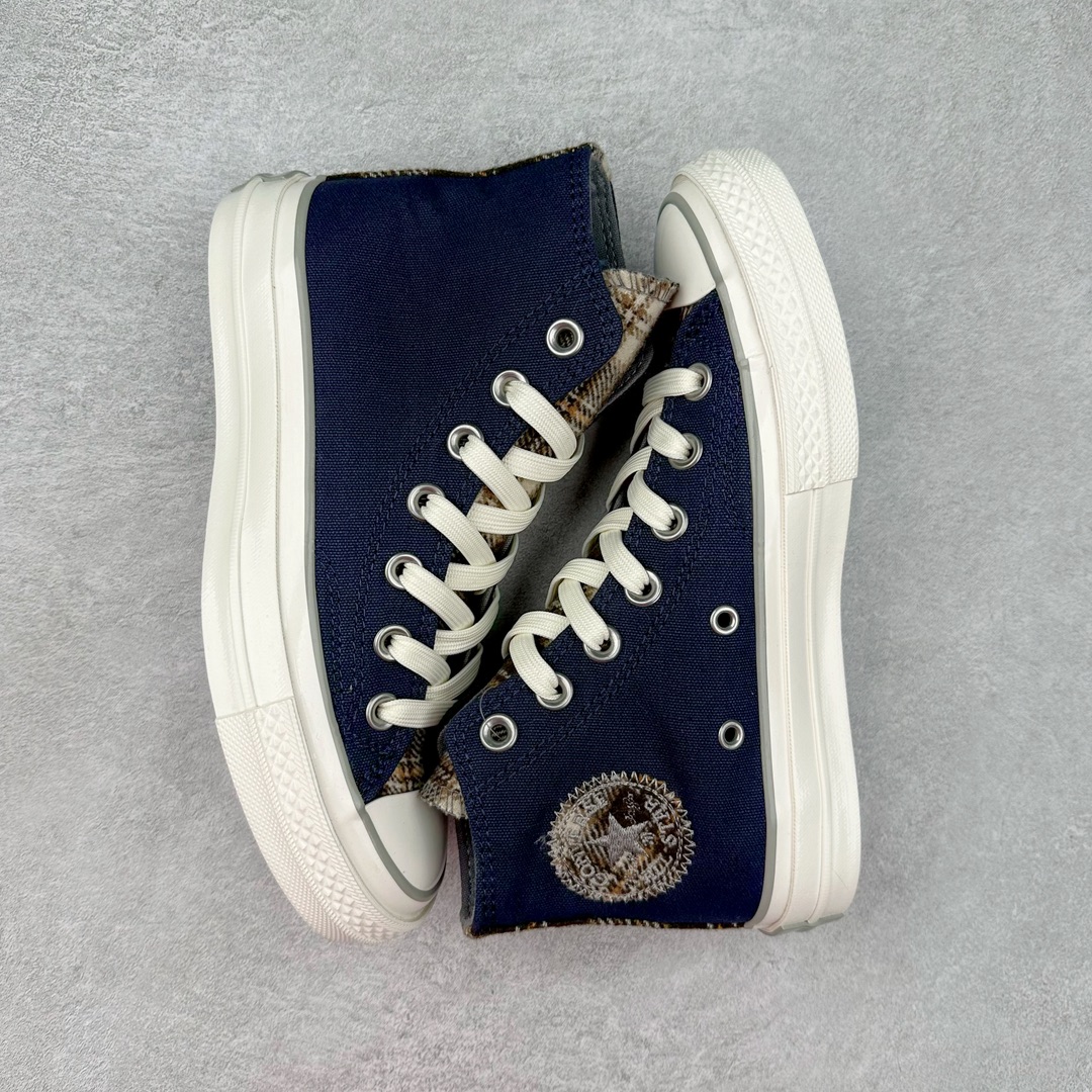 图片[3]-Converse Chuck 1970S毛呢格子 匡威秋冬新款 防滑耐磨帆布鞋 帆布鞋面紧密厚实 耐穿舒适 拼接苏格兰毛妮格子元素 复古风十足 经典银色刺绣品牌贴片 亮眼时尚 秋冬氛围感拉满 货号：A12453C 蓝色 A12452C 红色 尺码：35-44（36.5 37.5 39.5 41.5 42.5）-选品中心