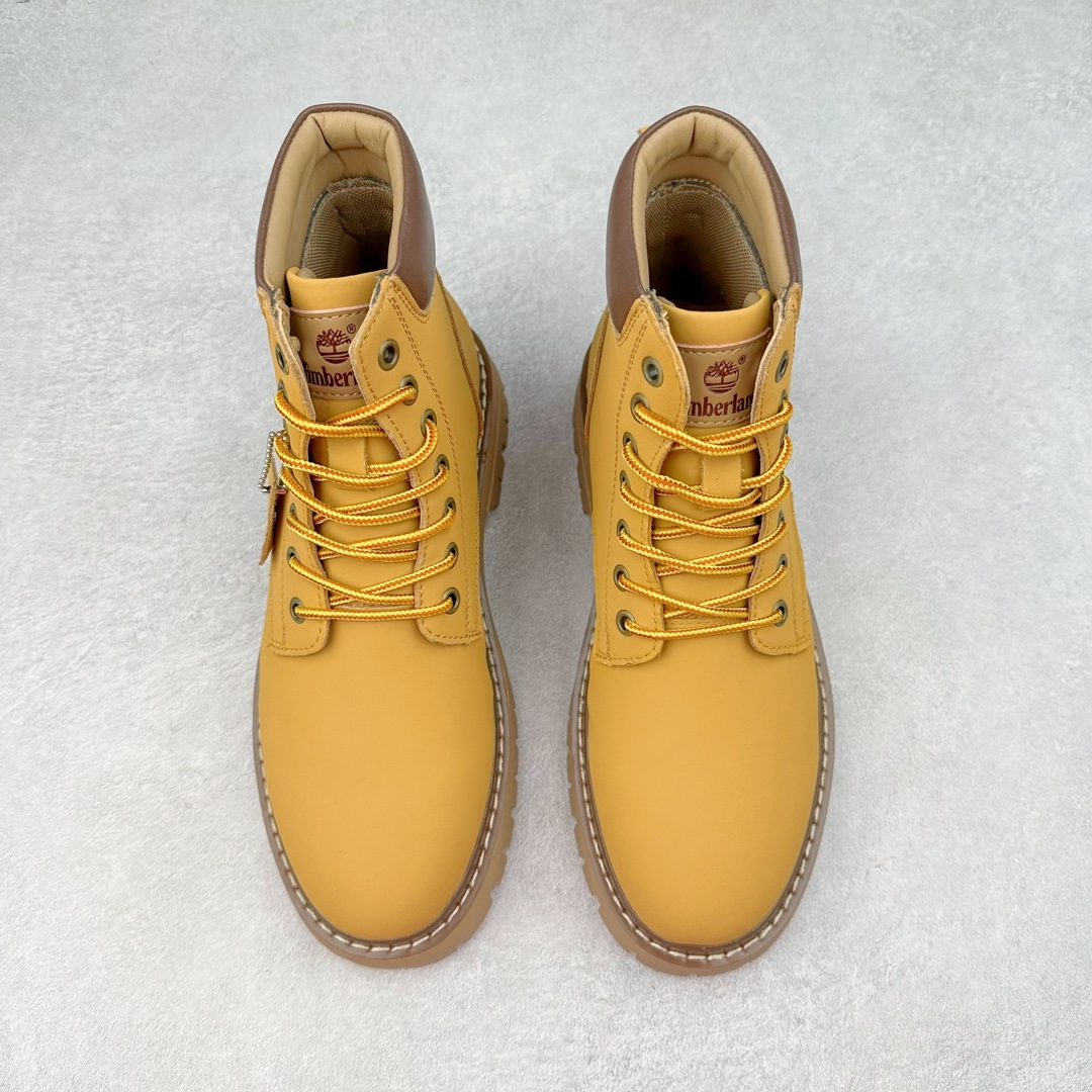 图片[2]-Timberland添柏岚/天伯伦户外高帮休闲大黄靴系列 #广东大厂品质 原盒原包装 #24ss新款 时尚潮流搭配 面料采用意大利🇮🇹顶级磨砂细纹牛皮 搭配防臭防腐真皮乳胶鞋垫 大底到五金都是代工厂原材料制作 同原版固特异永不开胶工艺 好货不杀猪 首单质量严格把控 全网独家首发 品质毋庸置疑 全套官网统一包装 给您完美的穿着体验 质量考究耐穿 型男必备 专治不帅 高品质脚感一流 今年冬季防寒户外专用 日常随意搭配 尺码：38 39 40 41 42 43 44（皮鞋码）-选品中心