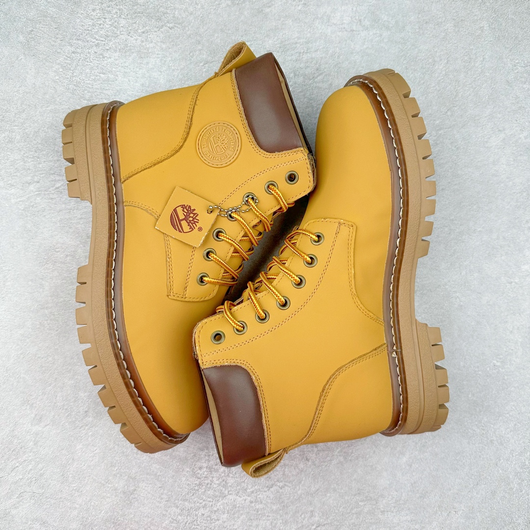 图片[3]-Timberland添柏岚/天伯伦户外高帮休闲大黄靴系列 #广东大厂品质 原盒原包装 #24ss新款 时尚潮流搭配 面料采用意大利🇮🇹顶级磨砂细纹牛皮 搭配防臭防腐真皮乳胶鞋垫 大底到五金都是代工厂原材料制作 同原版固特异永不开胶工艺 好货不杀猪 首单质量严格把控 全网独家首发 品质毋庸置疑 全套官网统一包装 给您完美的穿着体验 质量考究耐穿 型男必备 专治不帅 高品质脚感一流 今年冬季防寒户外专用 日常随意搭配 尺码：38 39 40 41 42 43 44（皮鞋码）-选品中心