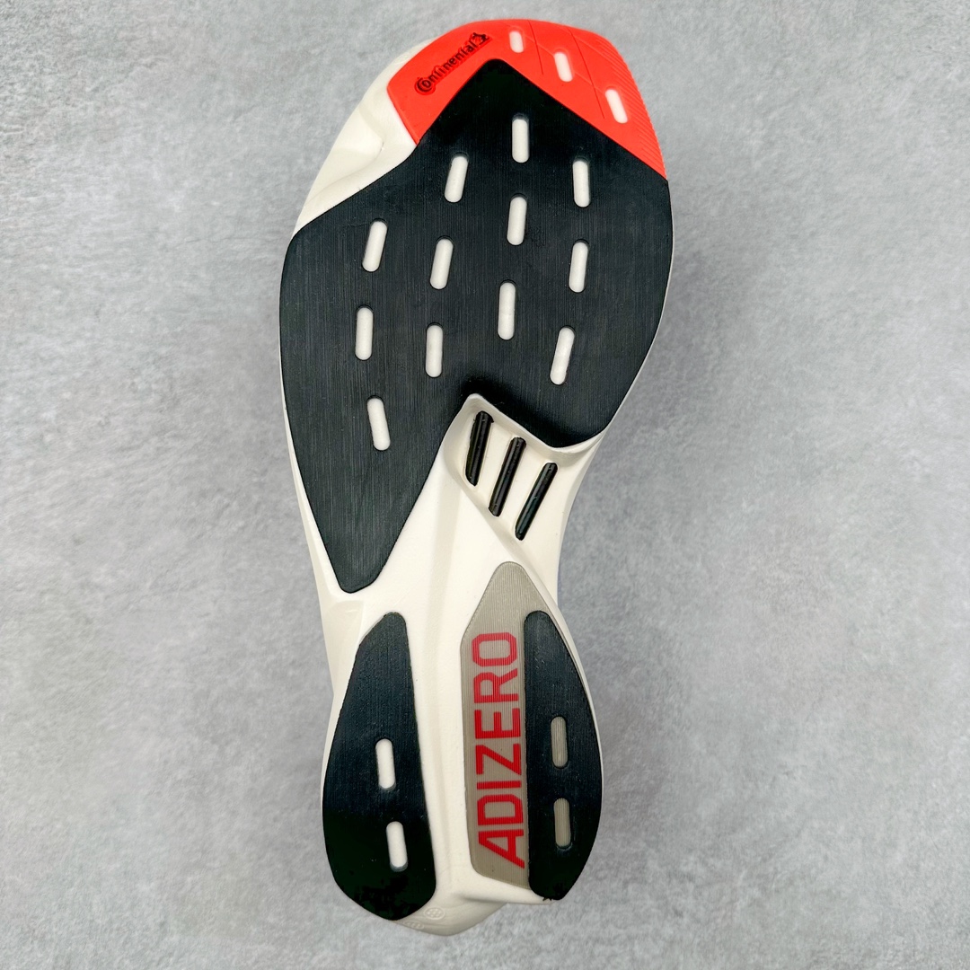 图片[9]-AD Adizero Adios Pro 3 马拉松竞速专业跑鞋 IE6237 CELERMESH针织网面非常轻薄 纤维间的缝隙很大 可以保证跑步时的透气、排汗效果 鞋舌直接与两侧的内衬和鞋底连接在一起 在跑步过程中不会被鞋舌的左右移动所困扰 在标准鞋带孔的基础上再拓宽一组鞋带孔 适合不同脚型的需求 突破性 EnergyRods 技术，有助于跑者实现更好的成绩 中底独特的LIGHTSTRIKE PRO泡棉材质 微弹感觉在跑步过程中给予了良好的支撑体验 对于顶级精英和高水平进阶跑者来说 ADIOS PRO是一双值得信赖的竞速比赛用鞋 尺码：36 36.5 37.5 38 38.5 39 40 40.5 41 42 42.5 43 44 44.5 45-选品中心