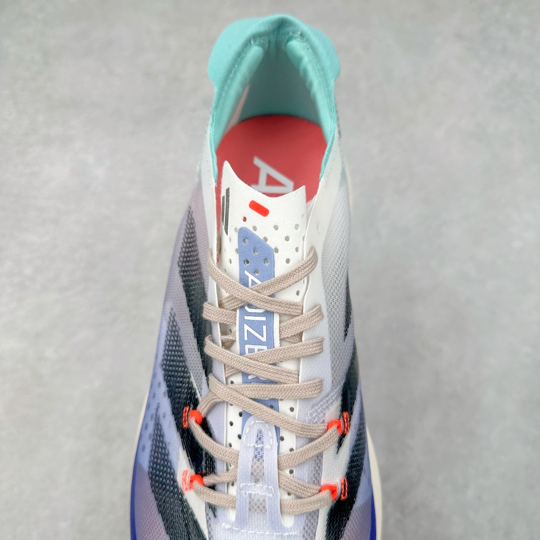 图片[5]-AD Adizero Adios Pro 3 马拉松竞速专业跑鞋 IE6237 CELERMESH针织网面非常轻薄 纤维间的缝隙很大 可以保证跑步时的透气、排汗效果 鞋舌直接与两侧的内衬和鞋底连接在一起 在跑步过程中不会被鞋舌的左右移动所困扰 在标准鞋带孔的基础上再拓宽一组鞋带孔 适合不同脚型的需求 突破性 EnergyRods 技术，有助于跑者实现更好的成绩 中底独特的LIGHTSTRIKE PRO泡棉材质 微弹感觉在跑步过程中给予了良好的支撑体验 对于顶级精英和高水平进阶跑者来说 ADIOS PRO是一双值得信赖的竞速比赛用鞋 尺码：36 36.5 37.5 38 38.5 39 40 40.5 41 42 42.5 43 44 44.5 45-选品中心