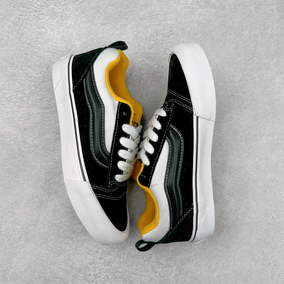 图片[3]-Vans Knu Skool 白黑黄 万斯低帮复古休闲硫化面包鞋 肥胖版大LOGO原版全皮猪八面料 货号：VN000D6CCCZ 尺码：35 36 36.5 37 38 38.5 39 40 40.5 41 42 42.5 43 44-选品中心