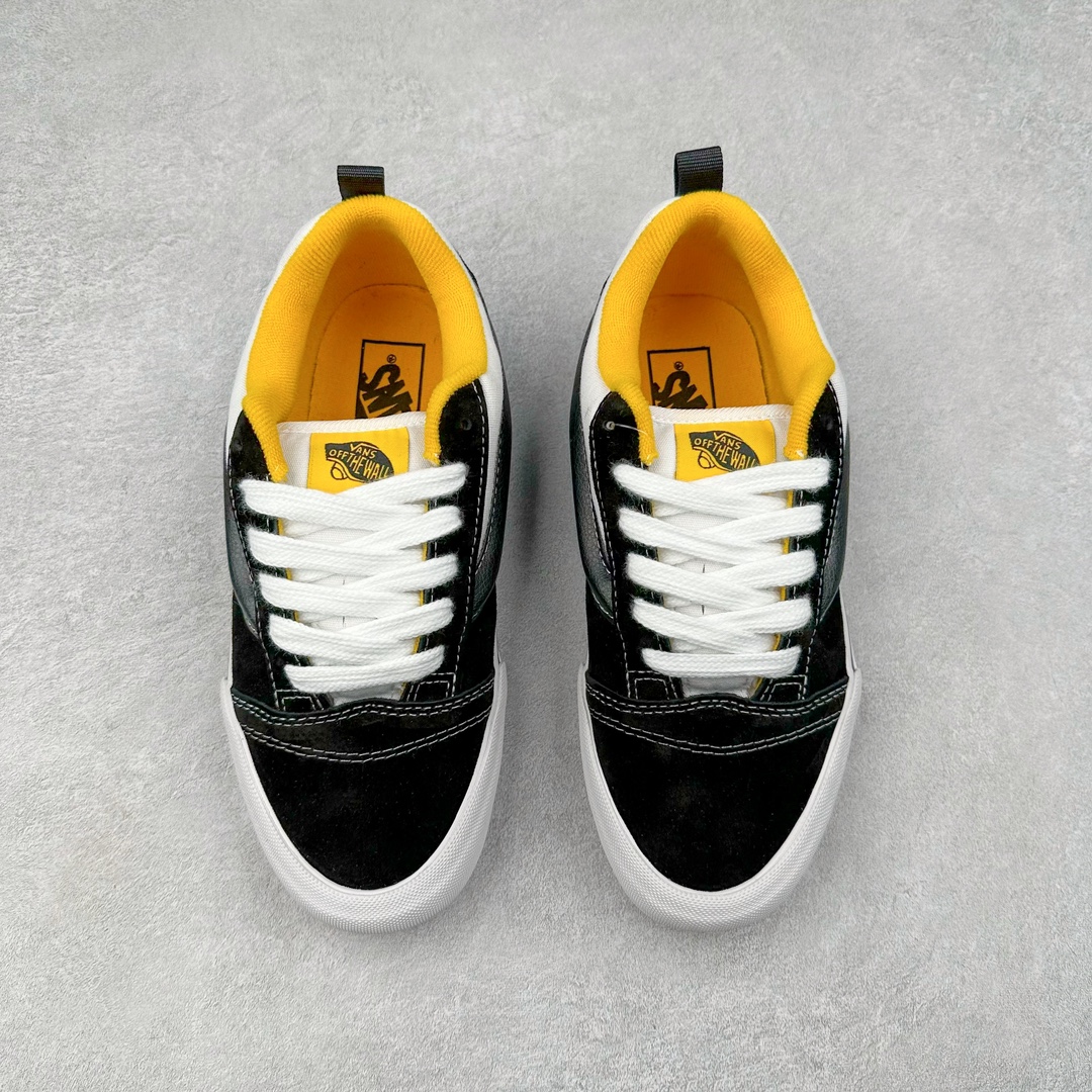 图片[2]-Vans Knu Skool 白黑黄 万斯低帮复古休闲硫化面包鞋 肥胖版大LOGO原版全皮猪八面料 货号：VN000D6CCCZ 尺码：35 36 36.5 37 38 38.5 39 40 40.5 41 42 42.5 43 44-选品中心